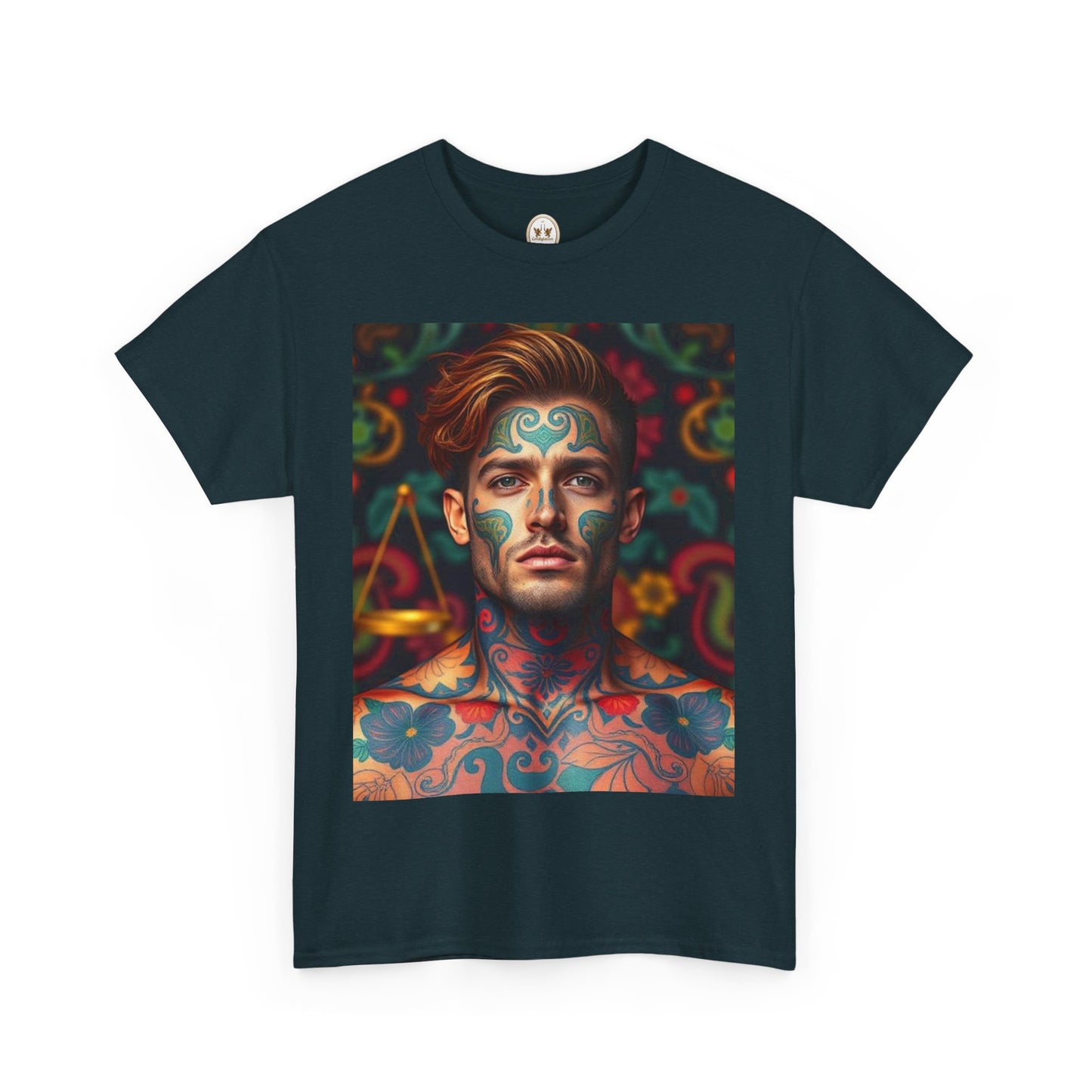 Unisex Heavy Cotton T-Shirt, Libra, Zodiac, Sexy Art
