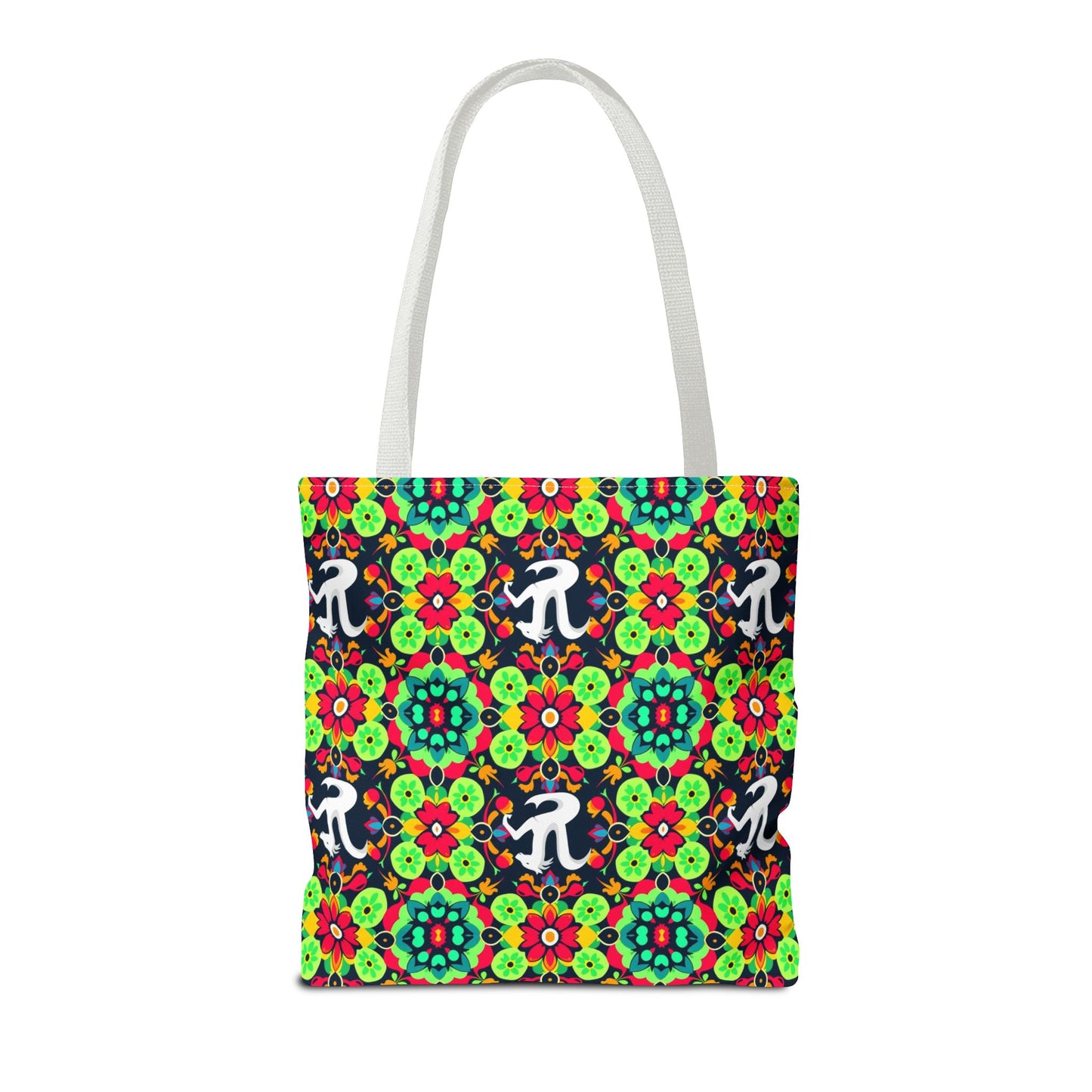 Tote Bag, (AOP), Aquarius, Zodiac v4, Flower Pattern