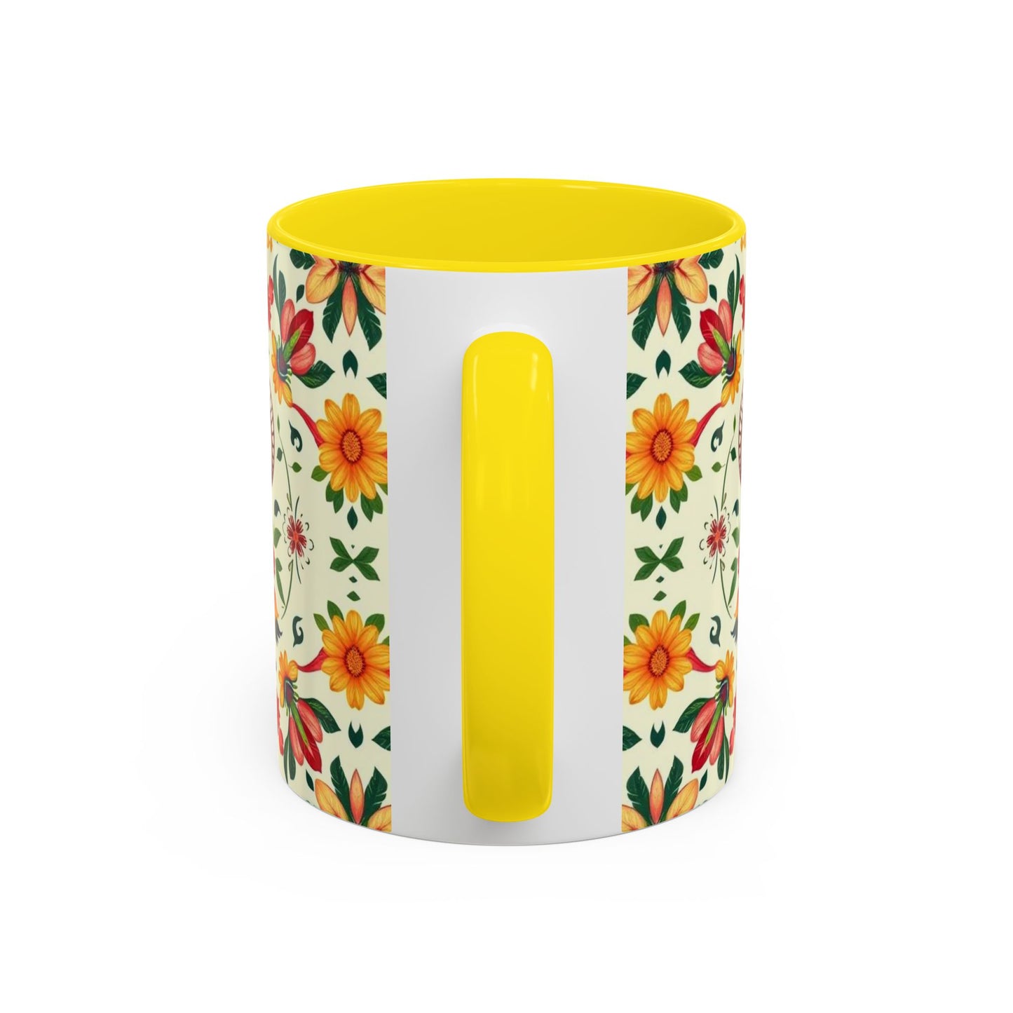 Accent Coffee Mug, Aries, Zodiac, Flower Pattern, (11, 15oz)