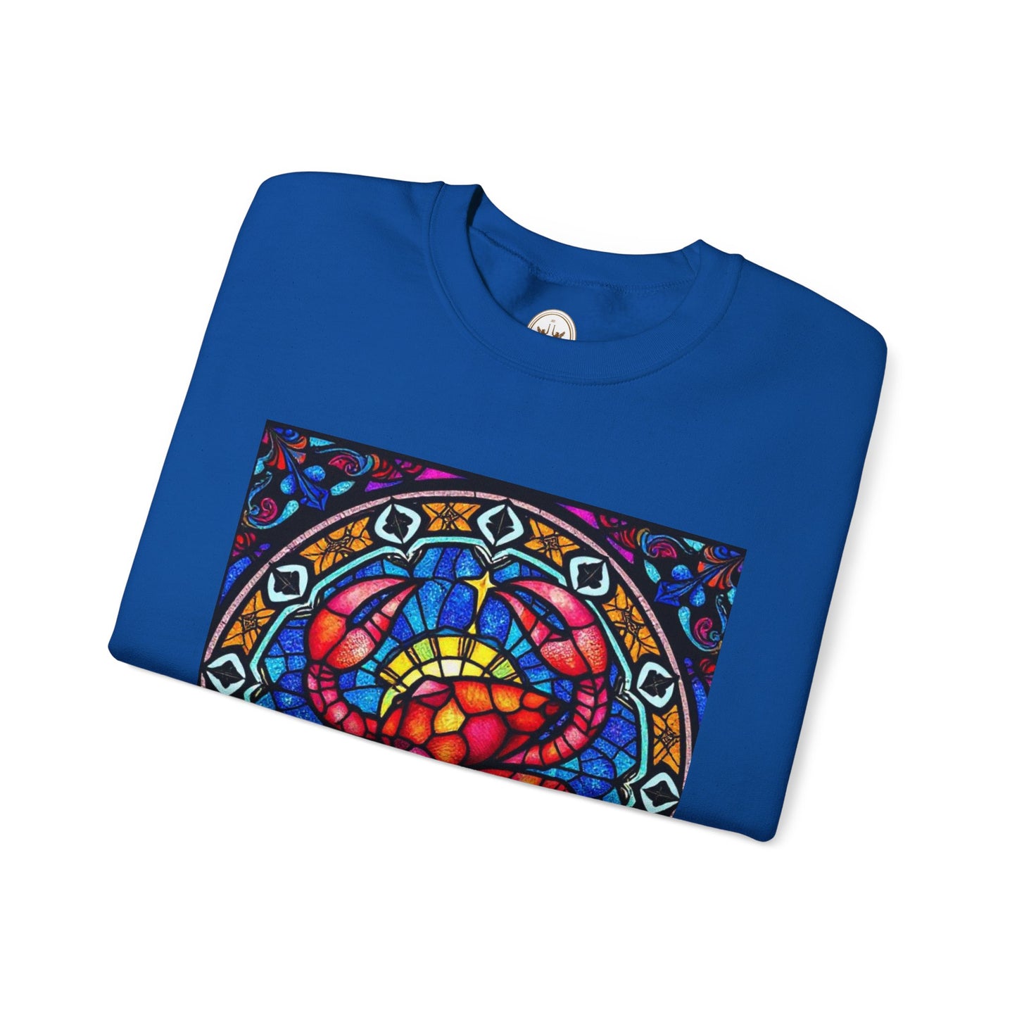 Unisex Heavy Blend™ Crewneck Sweatshirt, Glass 1, Cancer Zodiac Design