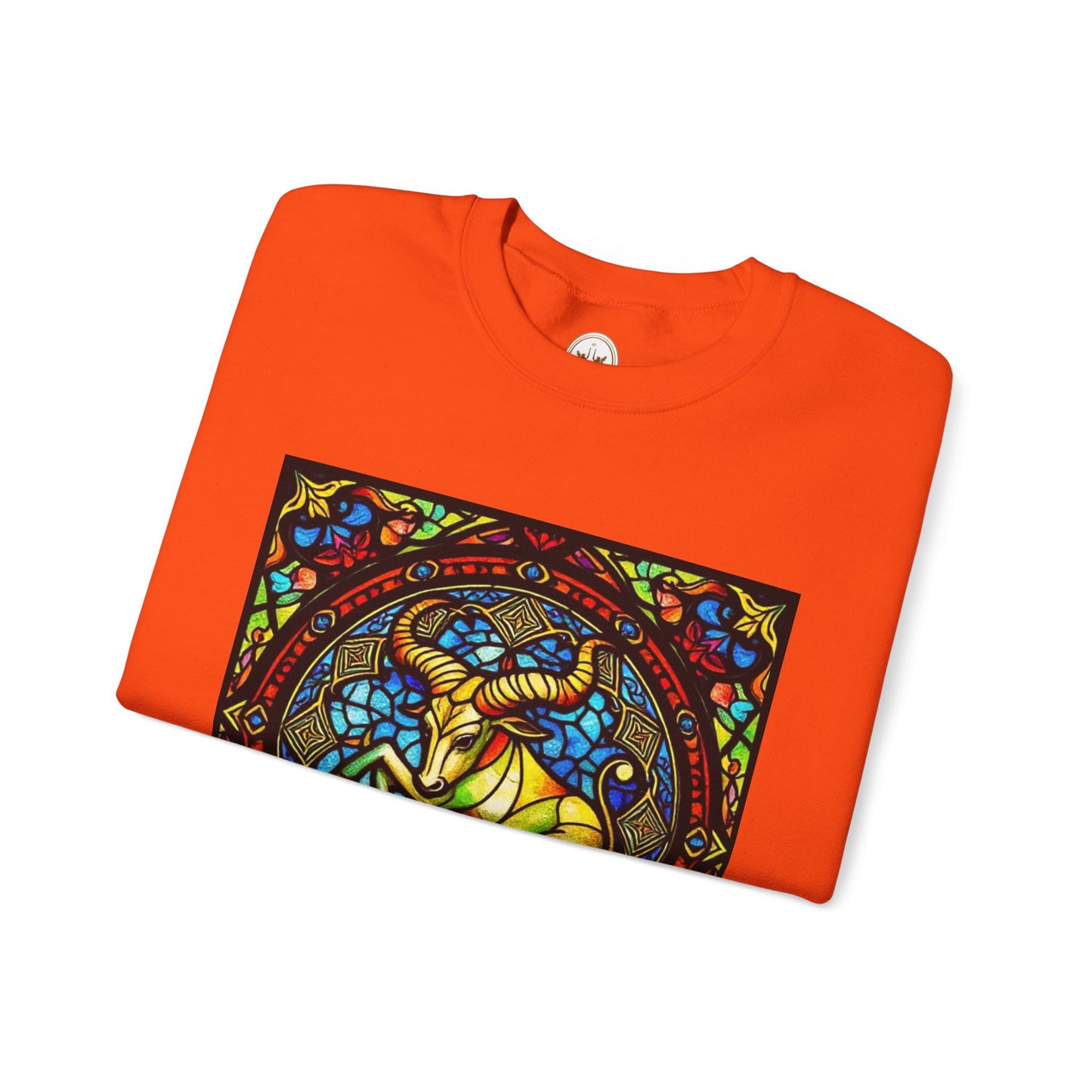 Unisex Heavy Blend™ Crewneck Sweatshirt, Glass, Taurus Zodiac Design