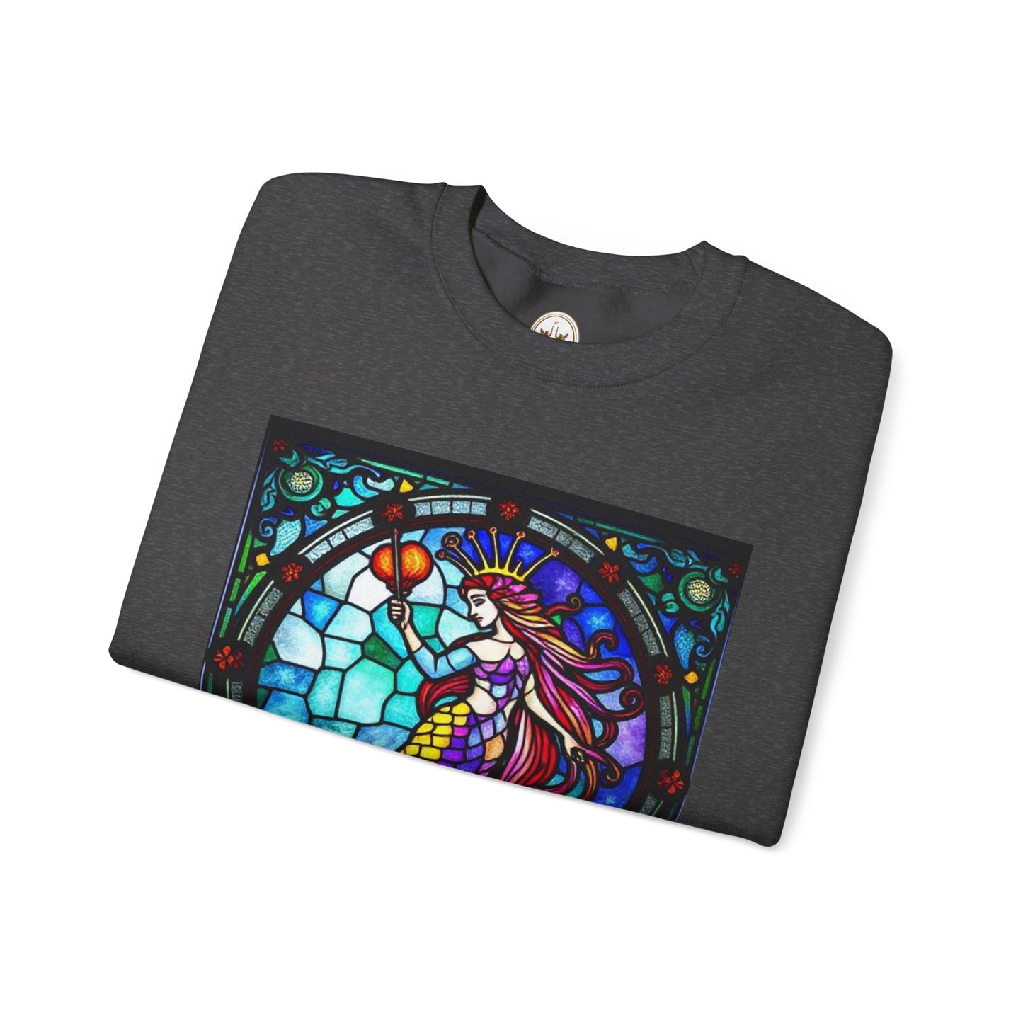 Unisex Heavy Blend™ Crewneck Sweatshirt, Glass, Aquarius Zodiac Design