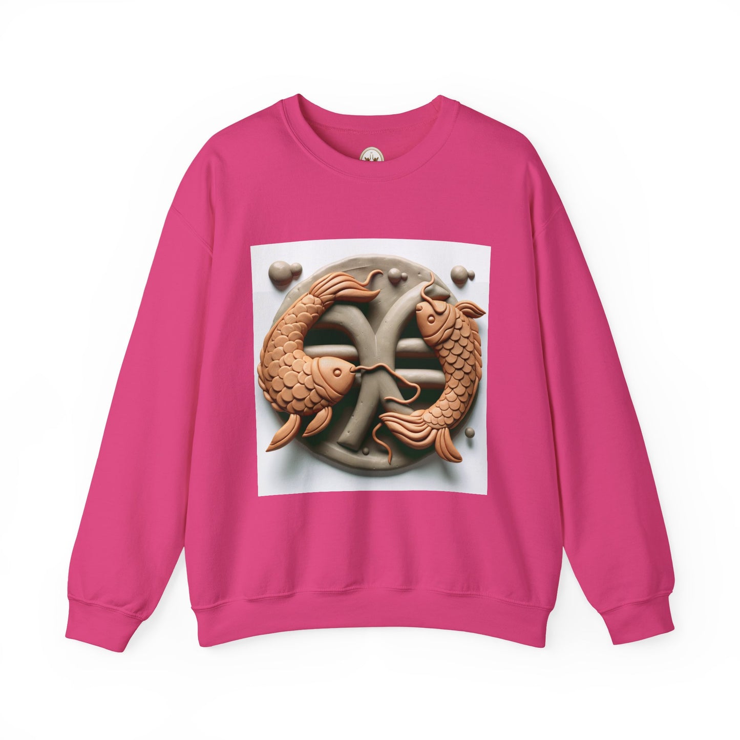 Unisex Heavy Blend™ Crewneck Sweatshirt,Two Fishes Pisces Zodiac Design