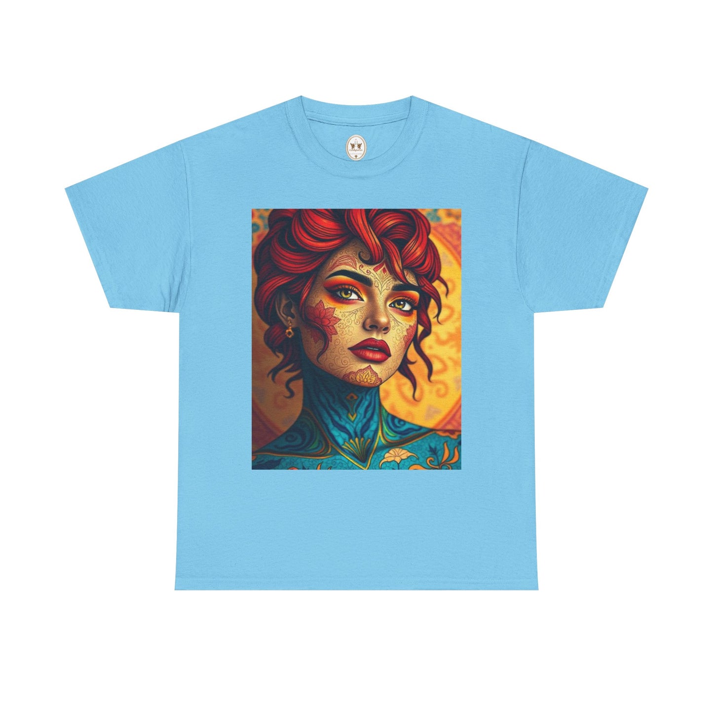 Unisex Heavy Cotton T-Shirt, Aquarius, Zodiac, Sexy Art
