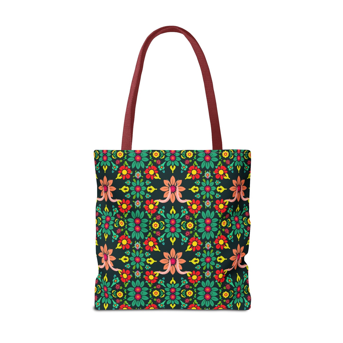 Tote Bag, (AOP), Aquarius, Zodiac v1, Flower Pattern