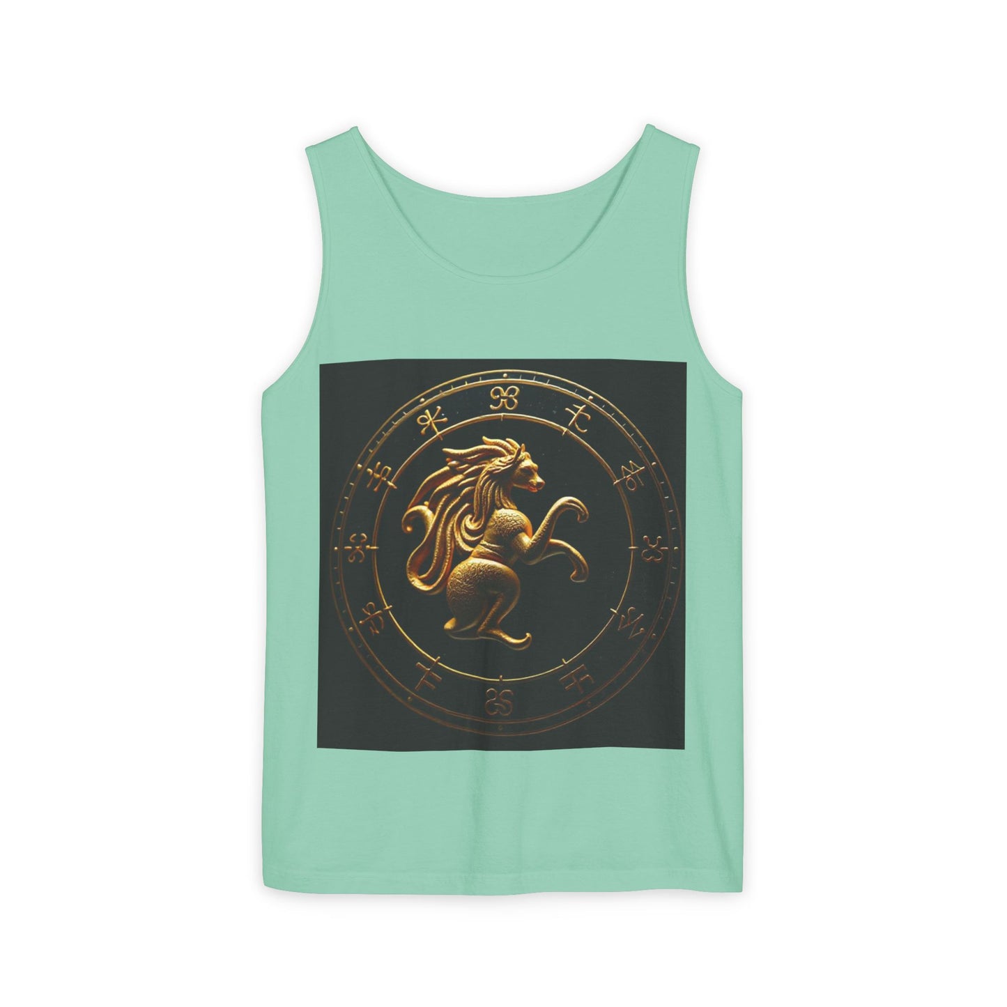 Unisex Garment-Dyed, Tank Top, Virgo Design, Planet Animal, 100% US cotton