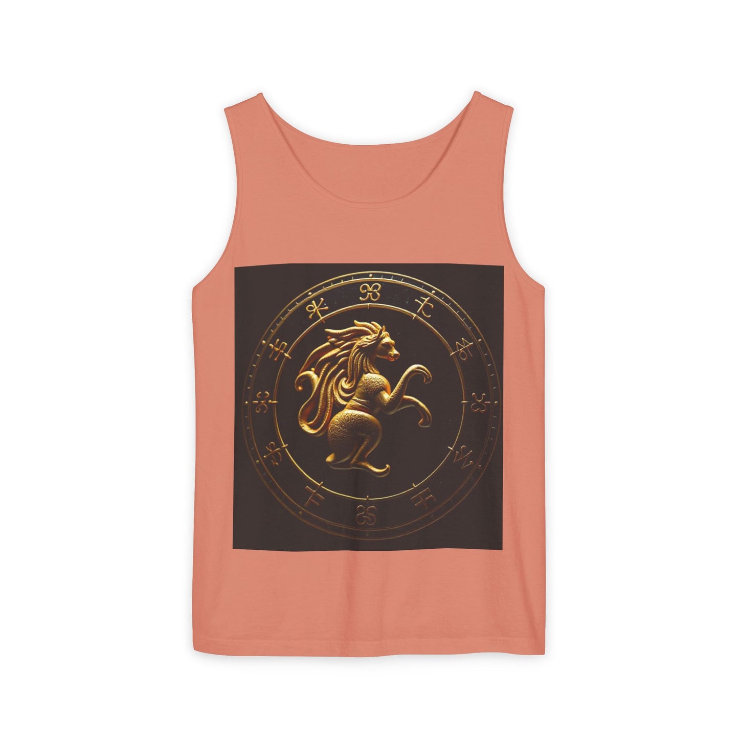 Unisex Garment-Dyed, Tank Top, Virgo Design, Planet Animal, 100% US cotton