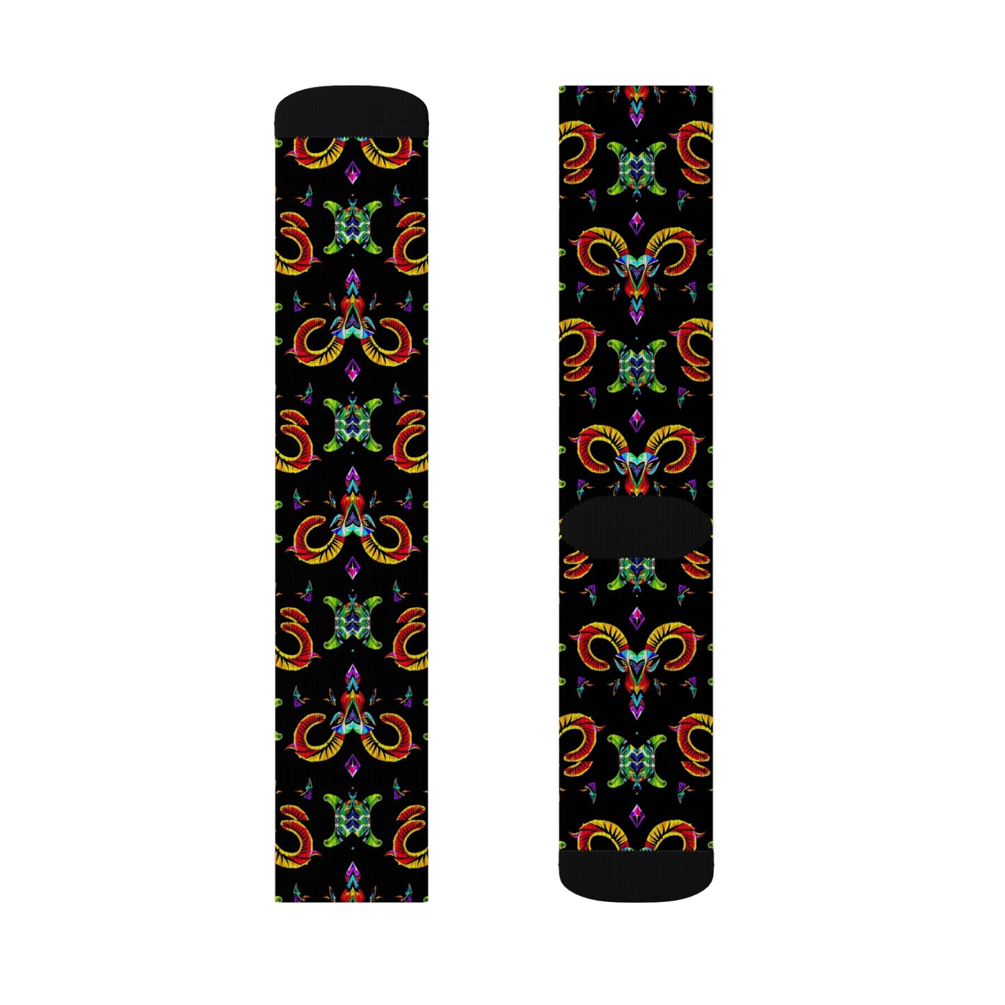 Sublimation Socks, Aries, Zodiac v2, Jewel Pattern