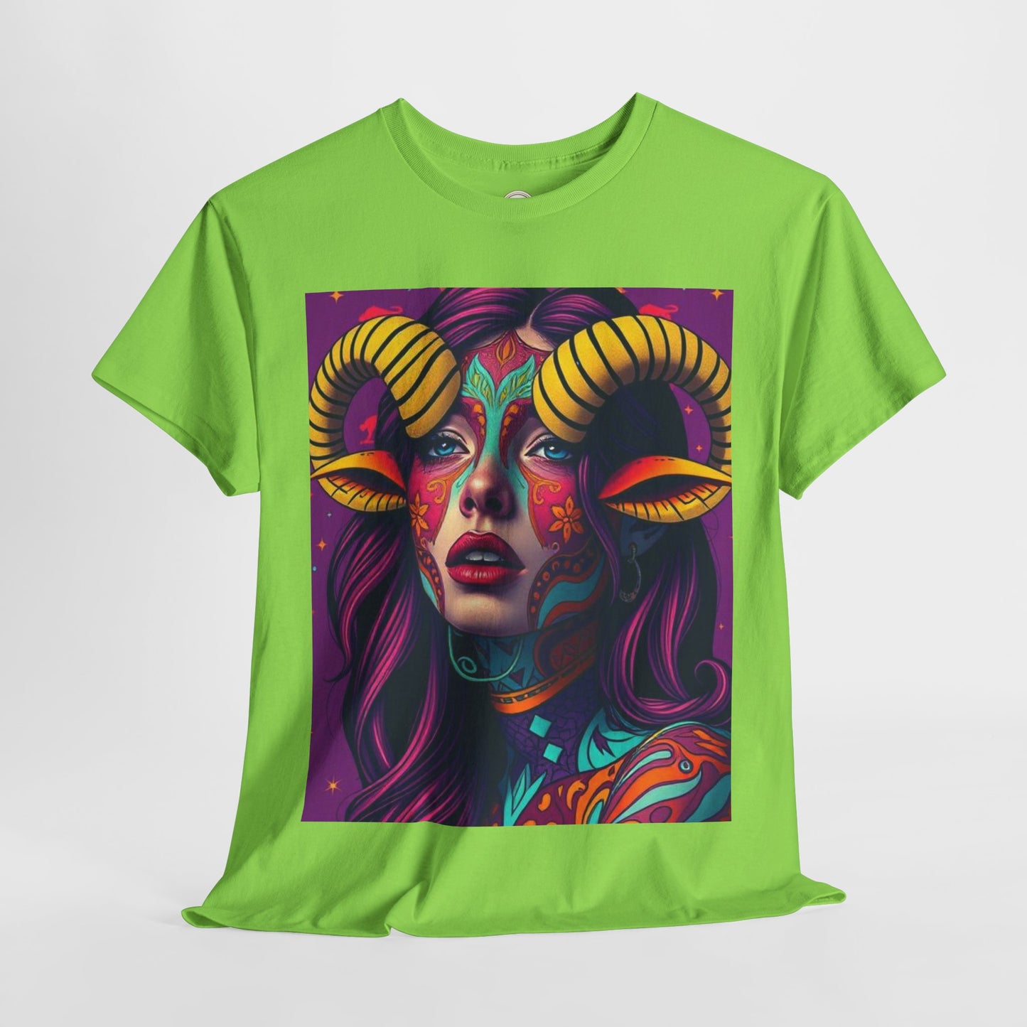 Unisex Heavy Cotton T-Shirt, Taurus, Zodiac v2, Sexy Art