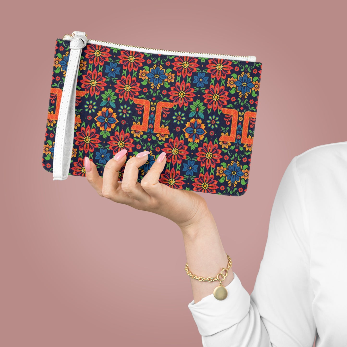 Clutch Bag, Gemini, Zodiac, Flower Pattern