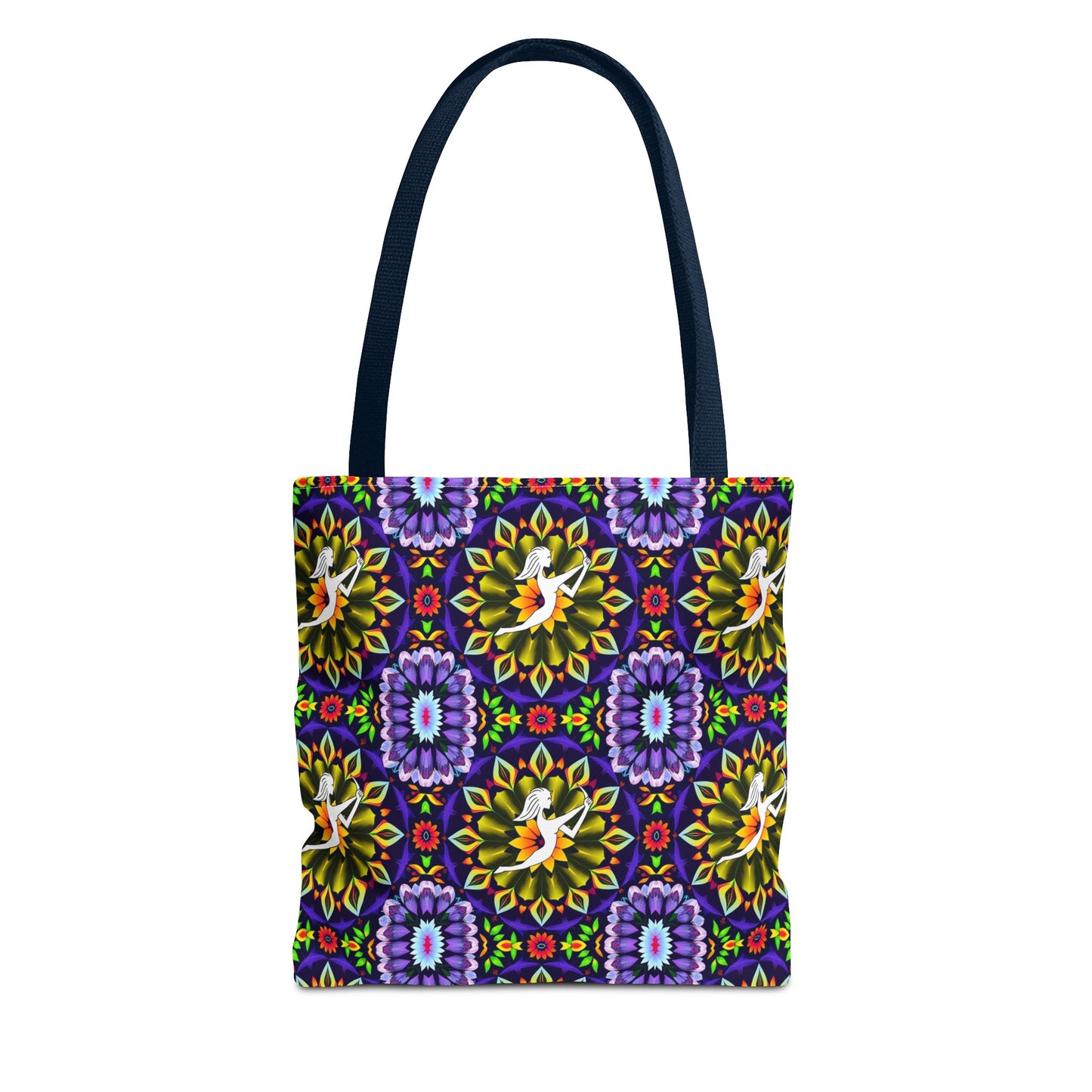 Tote Bag (AOP), Sagittarius, Zodiac v2, Flower Pattern