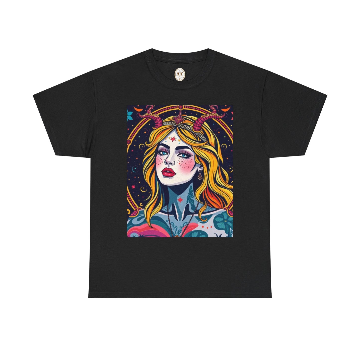 Unisex Heavy Cotton T-Shirt, Virgo, Zodiac v2, Sexy Art