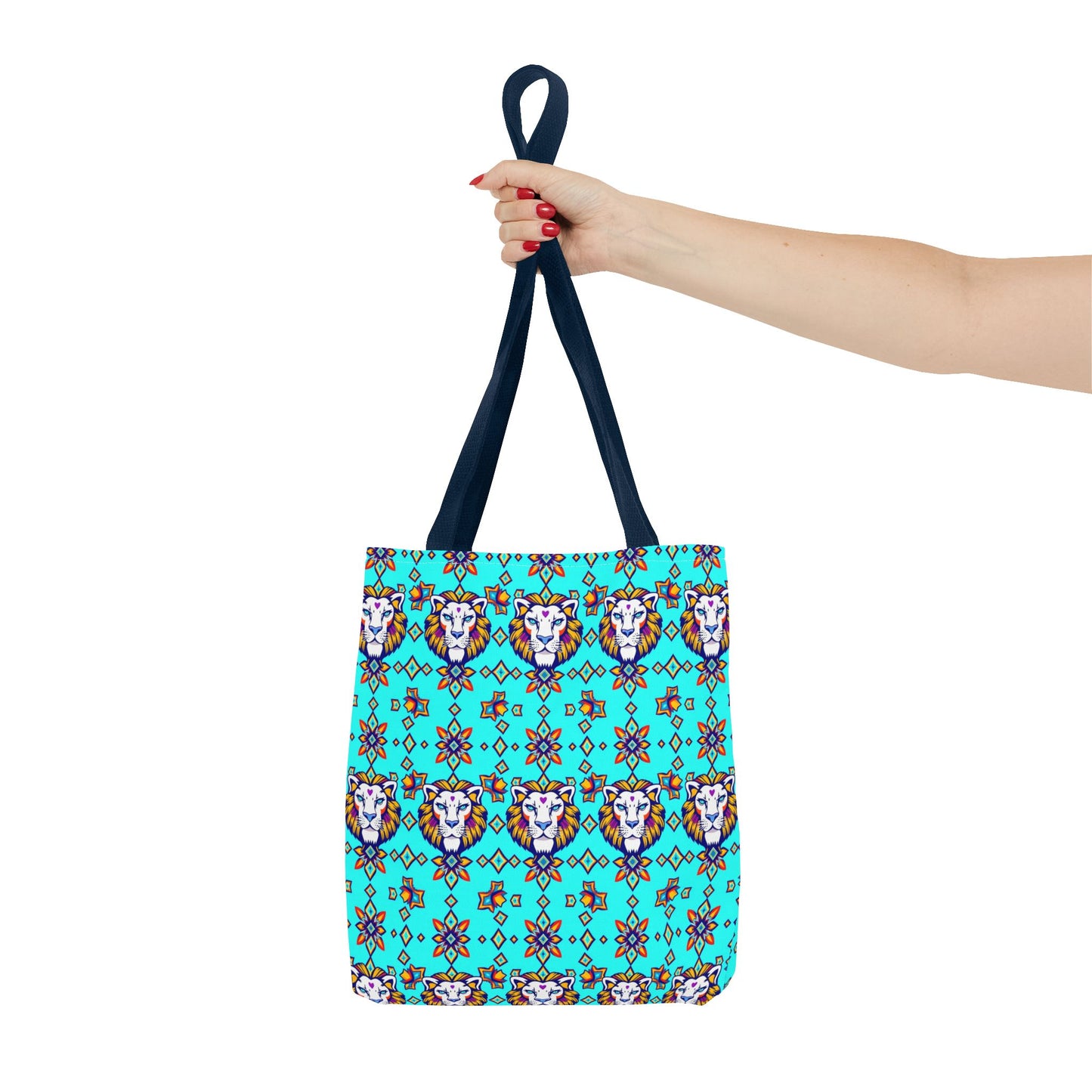 Tote Bag (AOP), Leo, Zodiac v1, Jewel Pattern