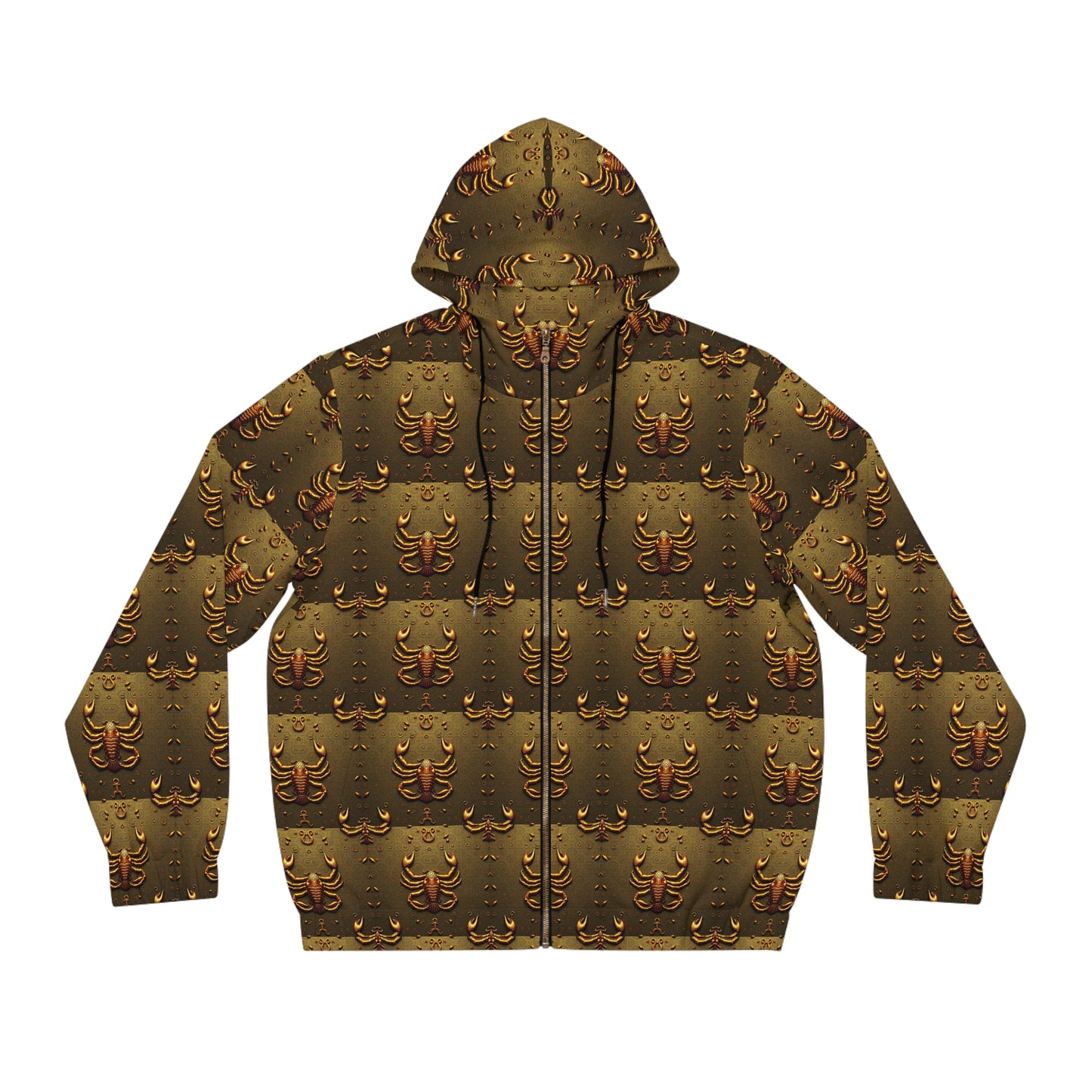Full-Zip Hoodie (AOP), Scorpio, Zodiac v3, Pattern