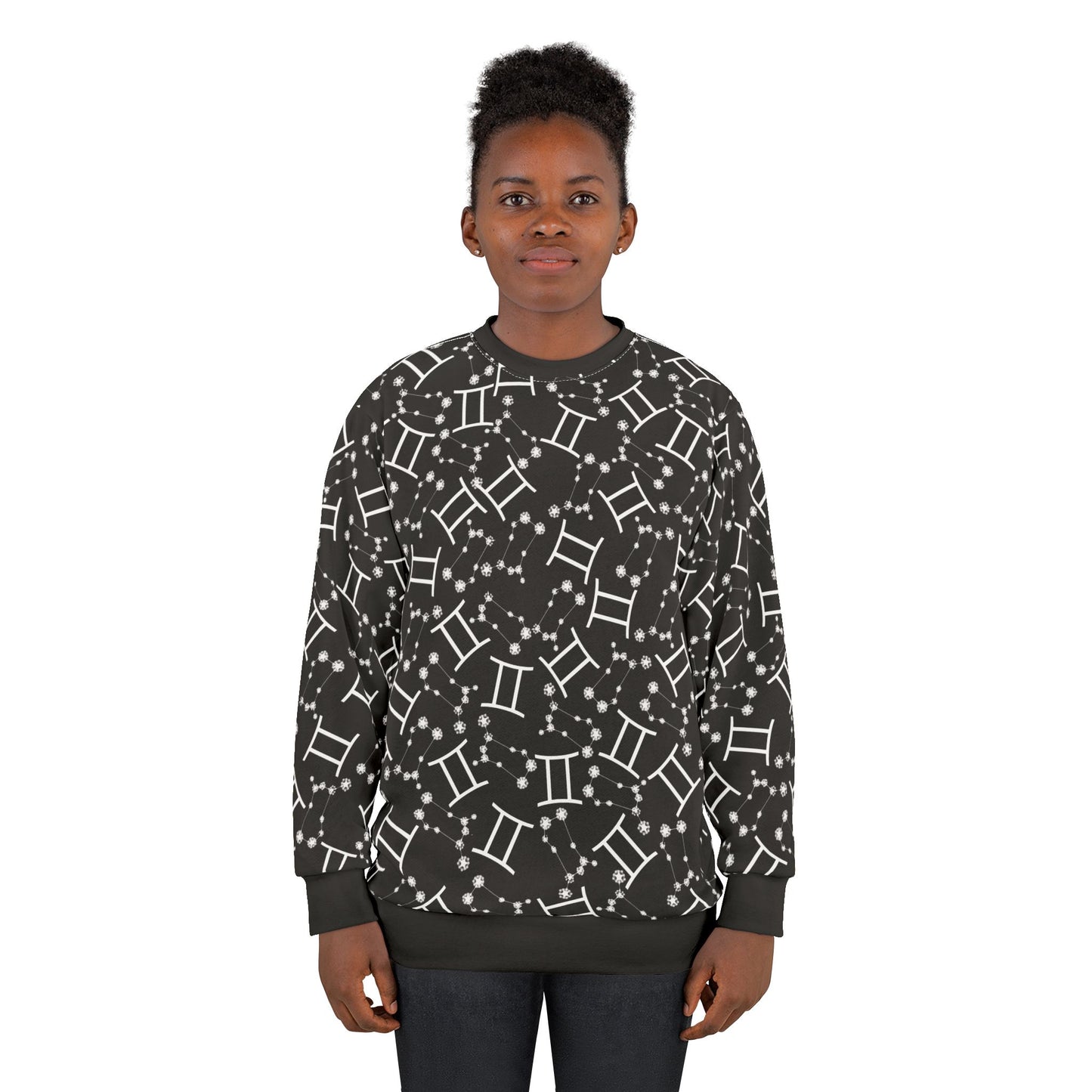 Zodiac AOP Unisex Sweatshirt Gemini Zodiac Sign