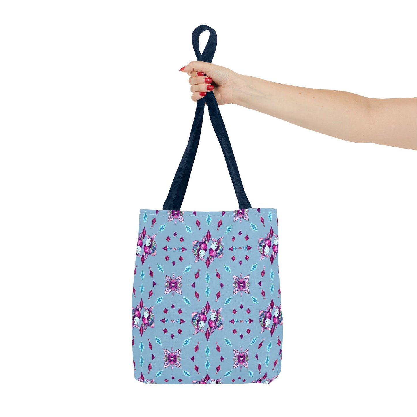 Tote Bag (AOP), Pisces, Zodiac v1, Jewel Pattern
