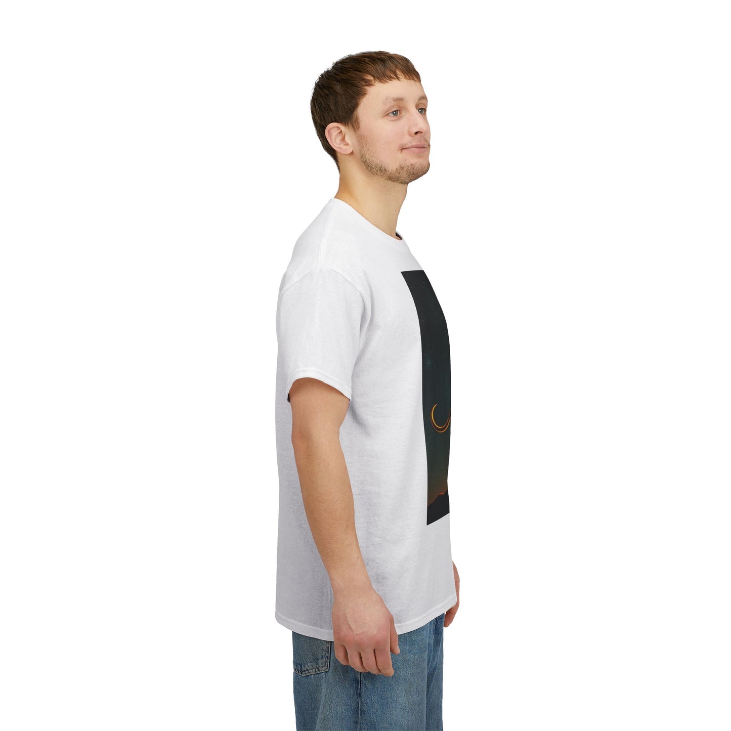 Unisex Heavy Cotton T-Shirt, Mountain Top 1v, Aries Zodiac Design