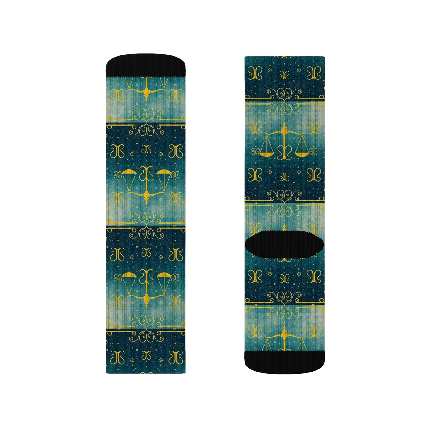 Sublimation Socks, Libra, Zodiac v1, Pattern