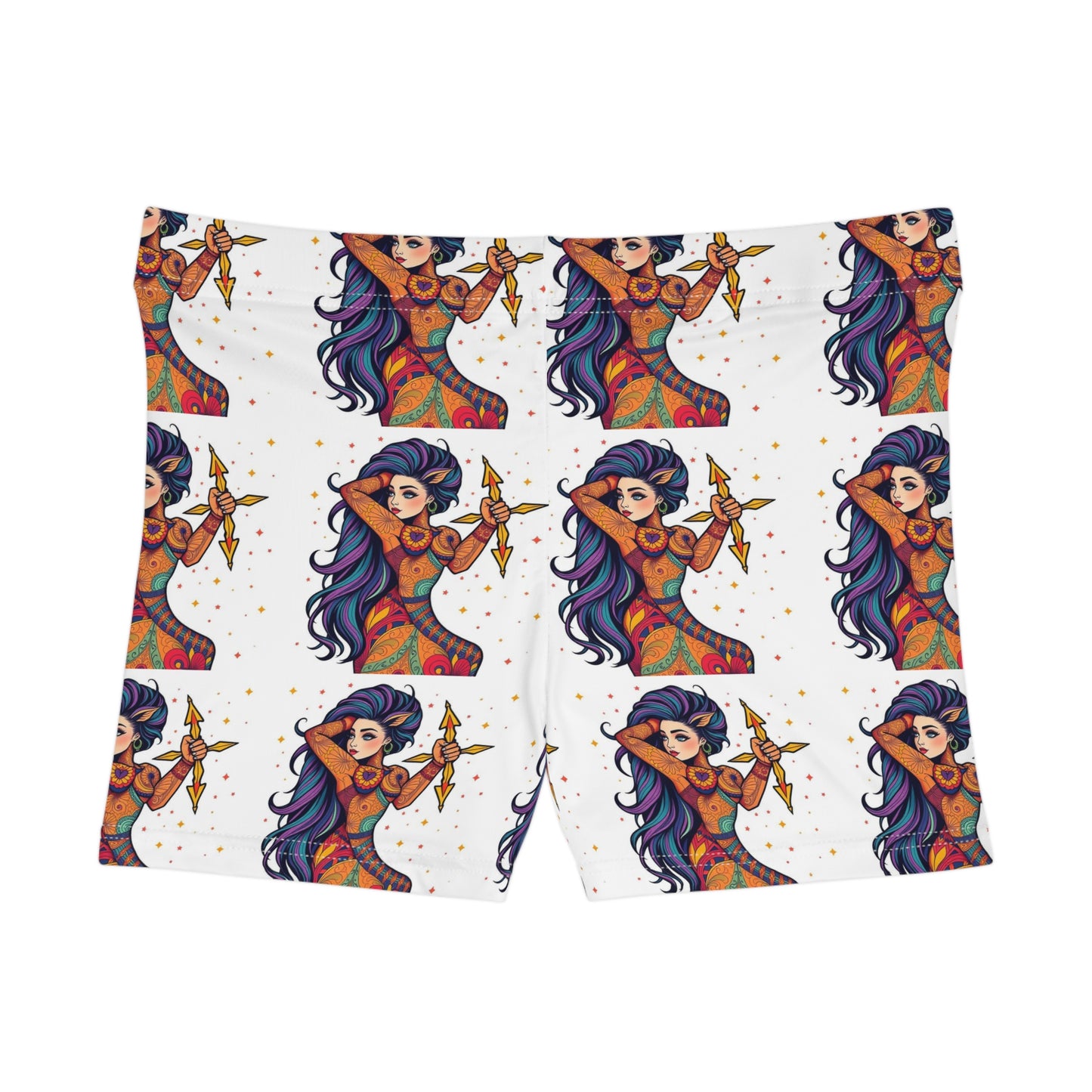 Women's Shorts, (AOP), Sagittarius, Zodiac, Sexy Pattern