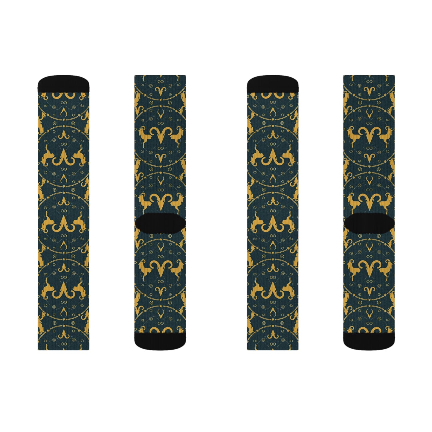 Sublimation Socks, Aries, Zodiac, Pattern