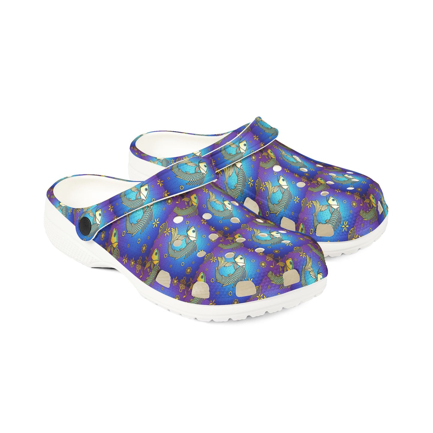 EVA Foam Rubber Shoes, (AOP), Pisces, Zodiac v2, Pattern