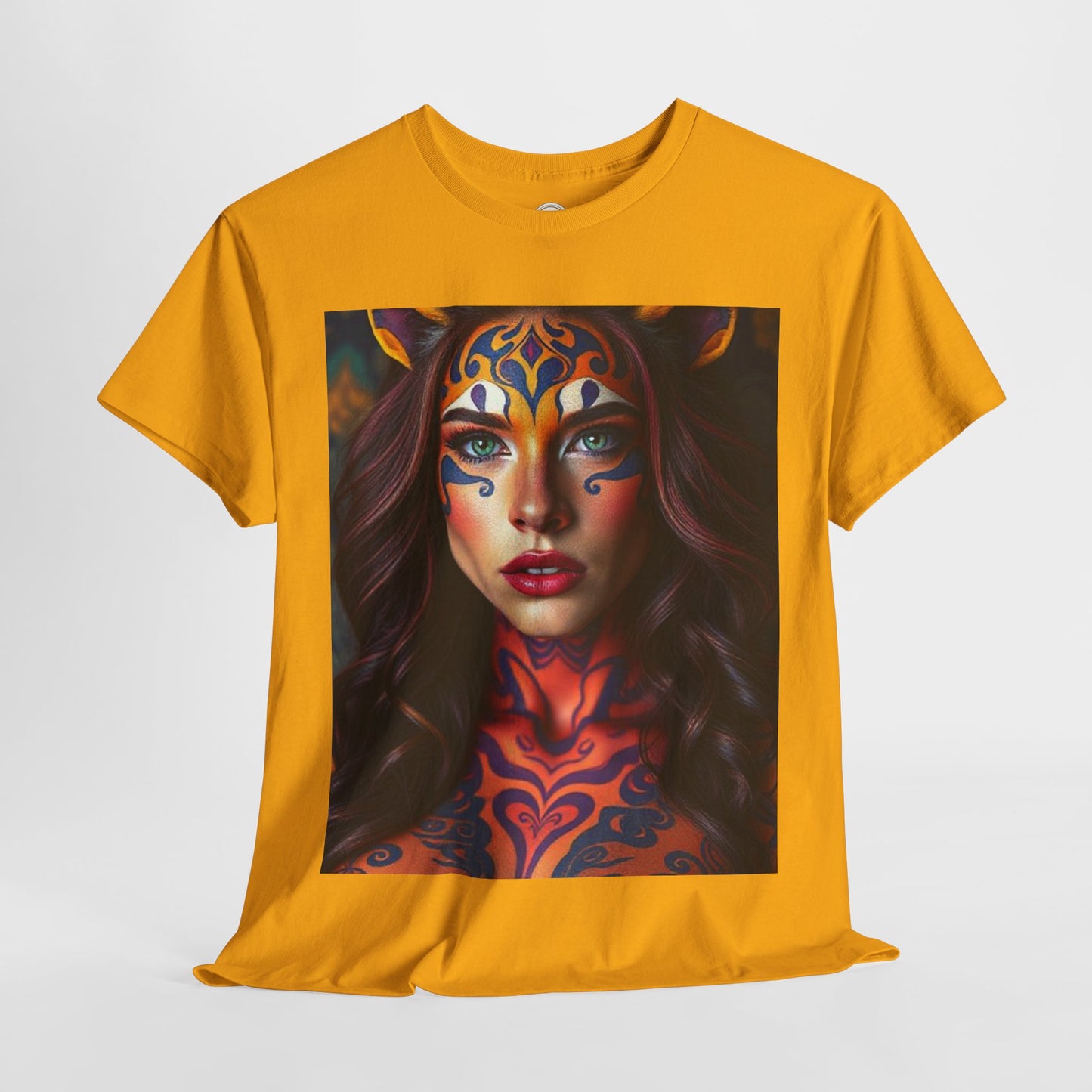 Unisex Heavy Cotton T-Shirt, Leo, Zodiac, Sexy Art