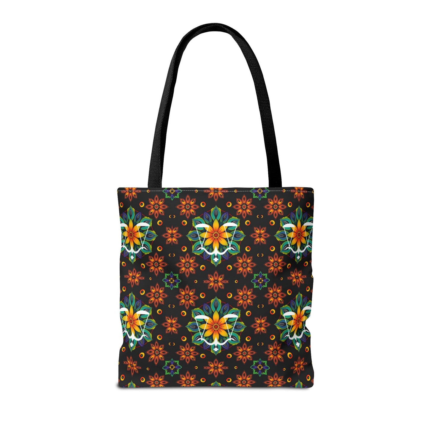 Tote Bag (AOP), Libra, Zodiac v2, Flower Pattern