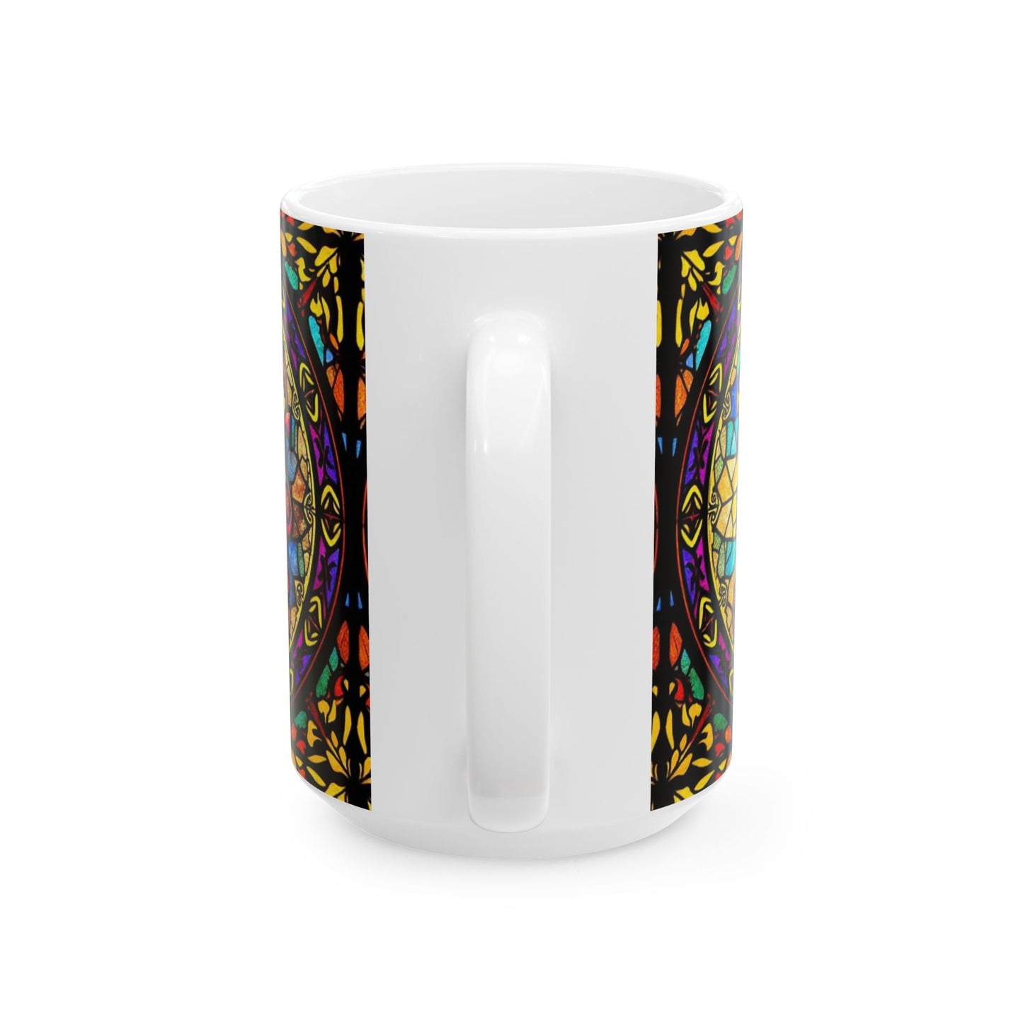 Ceramic Mug, (11oz, 15oz), Ceramic Coffee Mug, AOP, Glass Design v1, Aries Zodiac
