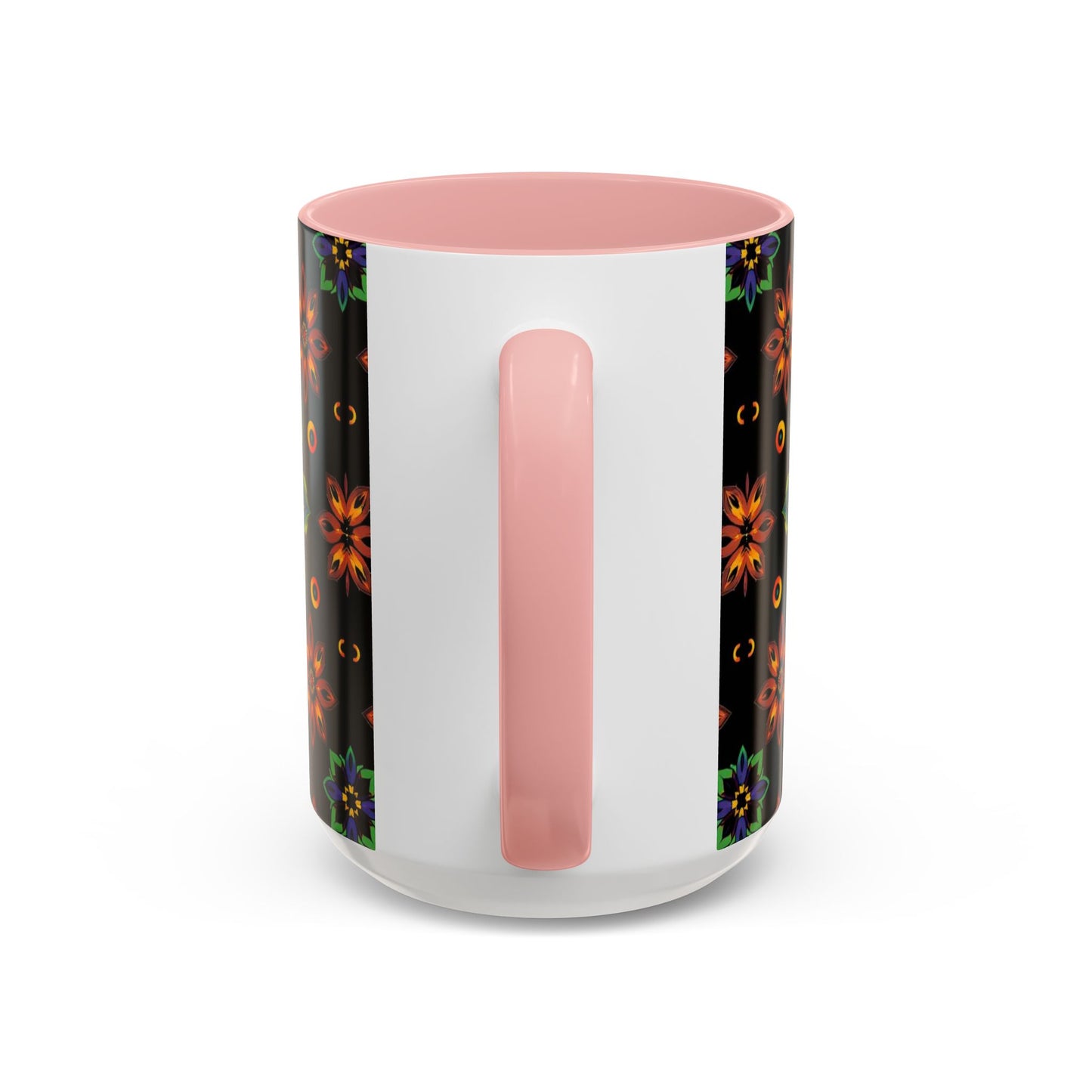 Accent Coffee Mug, Libra, Zodiac v4, Flower Pattern, (11, 15oz)