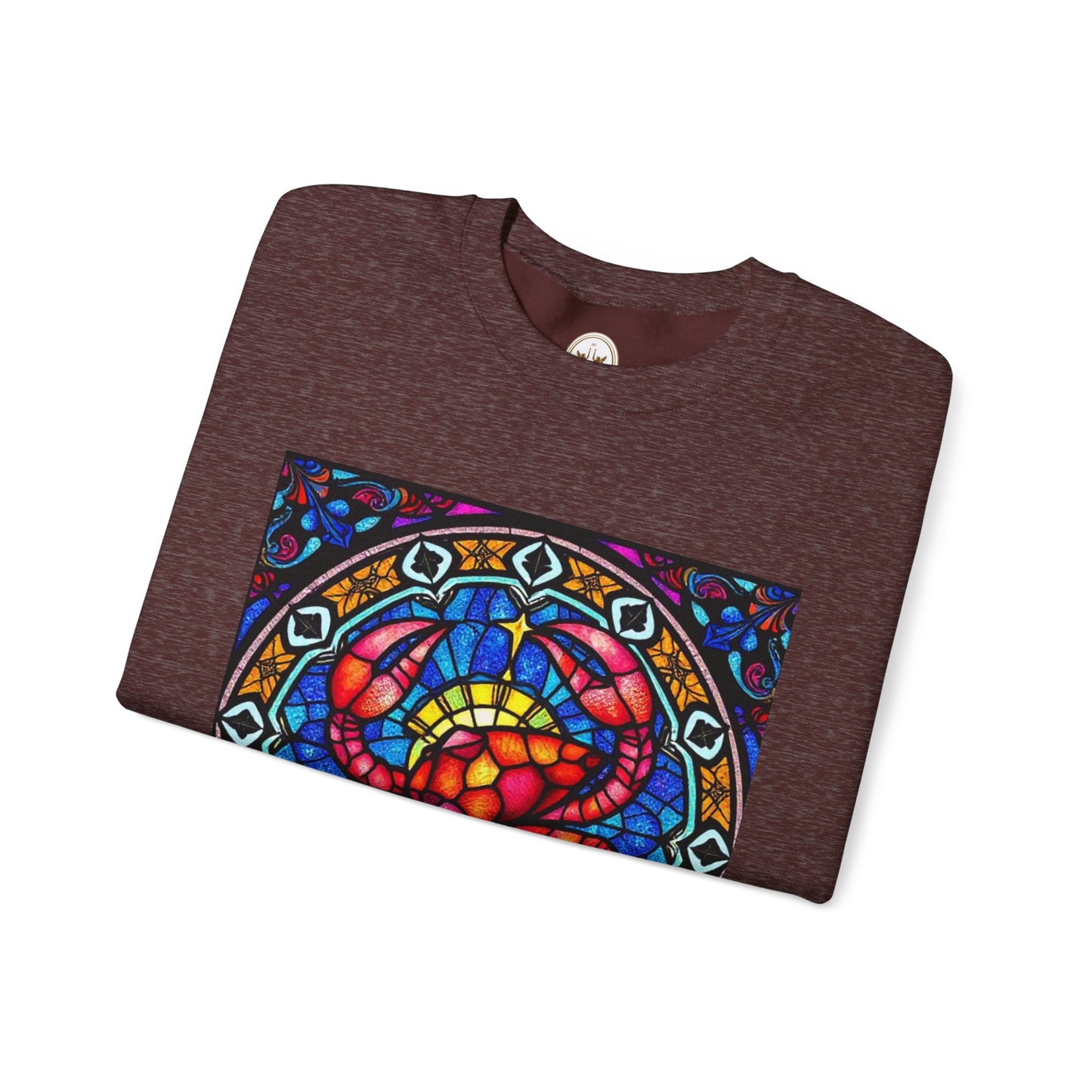 Unisex Heavy Blend™ Crewneck Sweatshirt, Glass 1, Cancer Zodiac Design