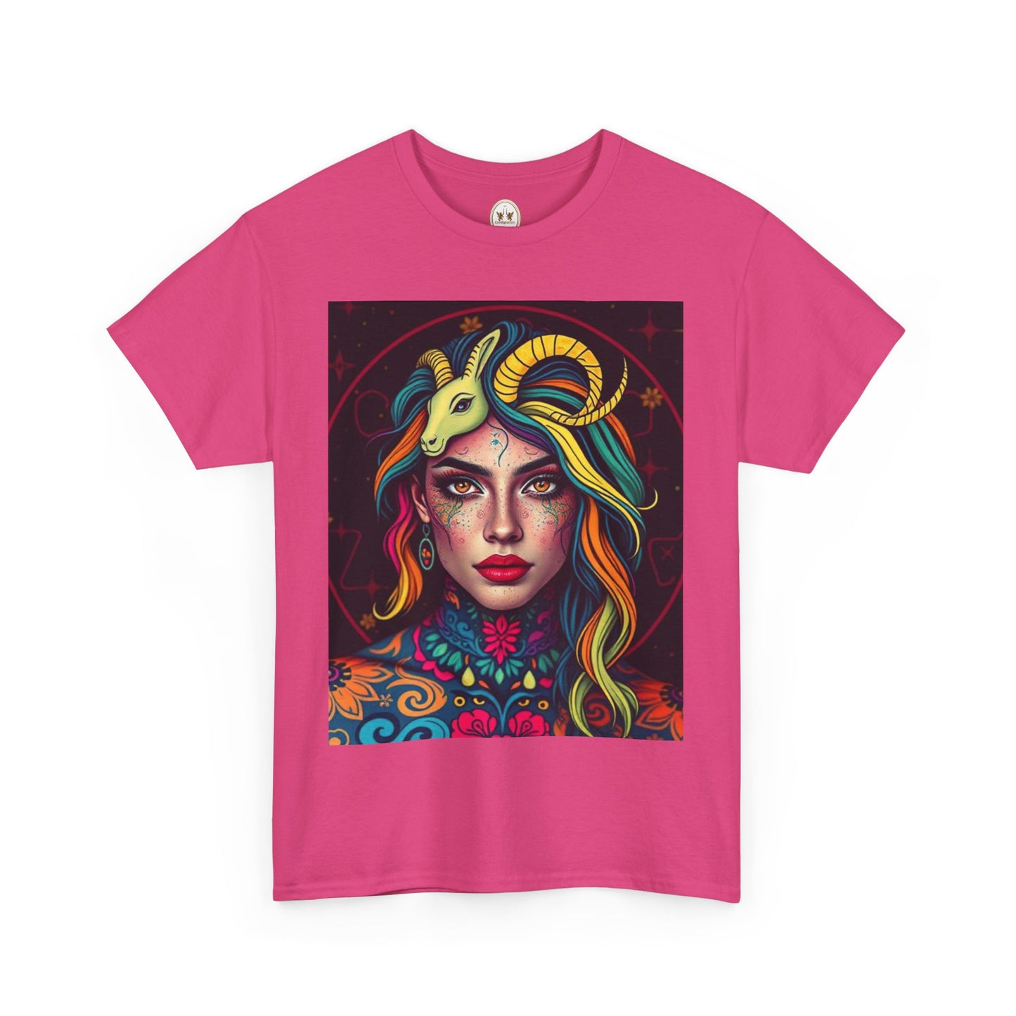 Unisex Heavy Cotton T-Shirt, Capricorn, Zodiac v2, Sexy Art
