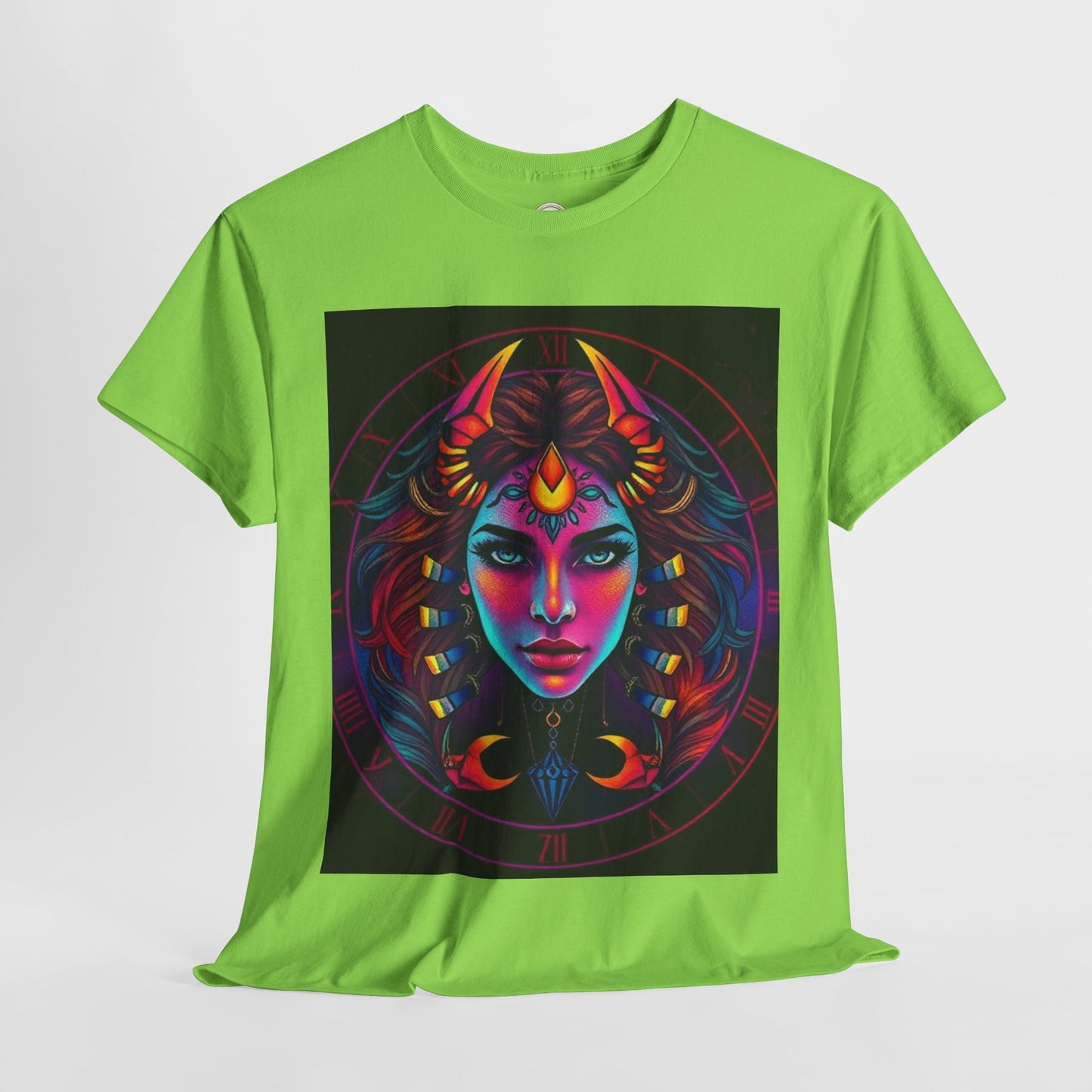 Unisex Heavy Cotton T-Shirt, Scorpio, Zodiac v4, Sexy Art
