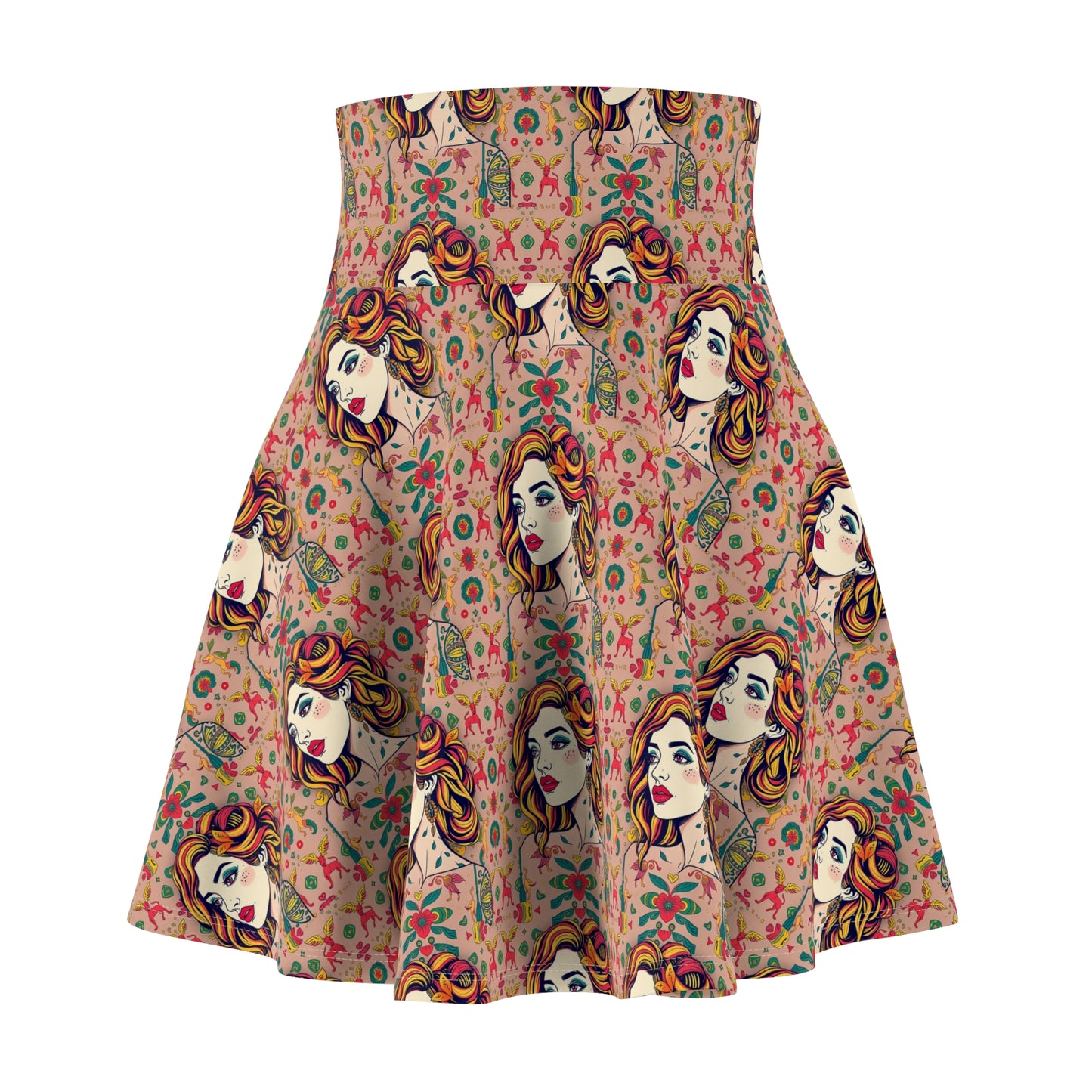 Women's Skater Skirt, (AOP), Virgo, Zodiac, Sexy Pattern