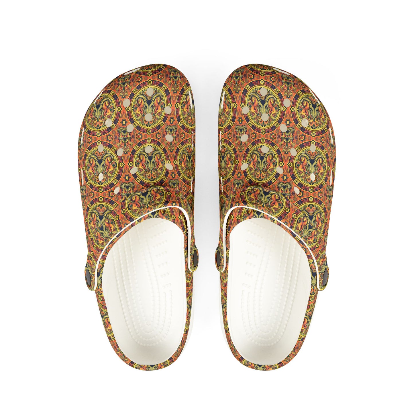 EVA Foam Rubber Shoes, (AOP), Aries, Zodiac v4, Pattern