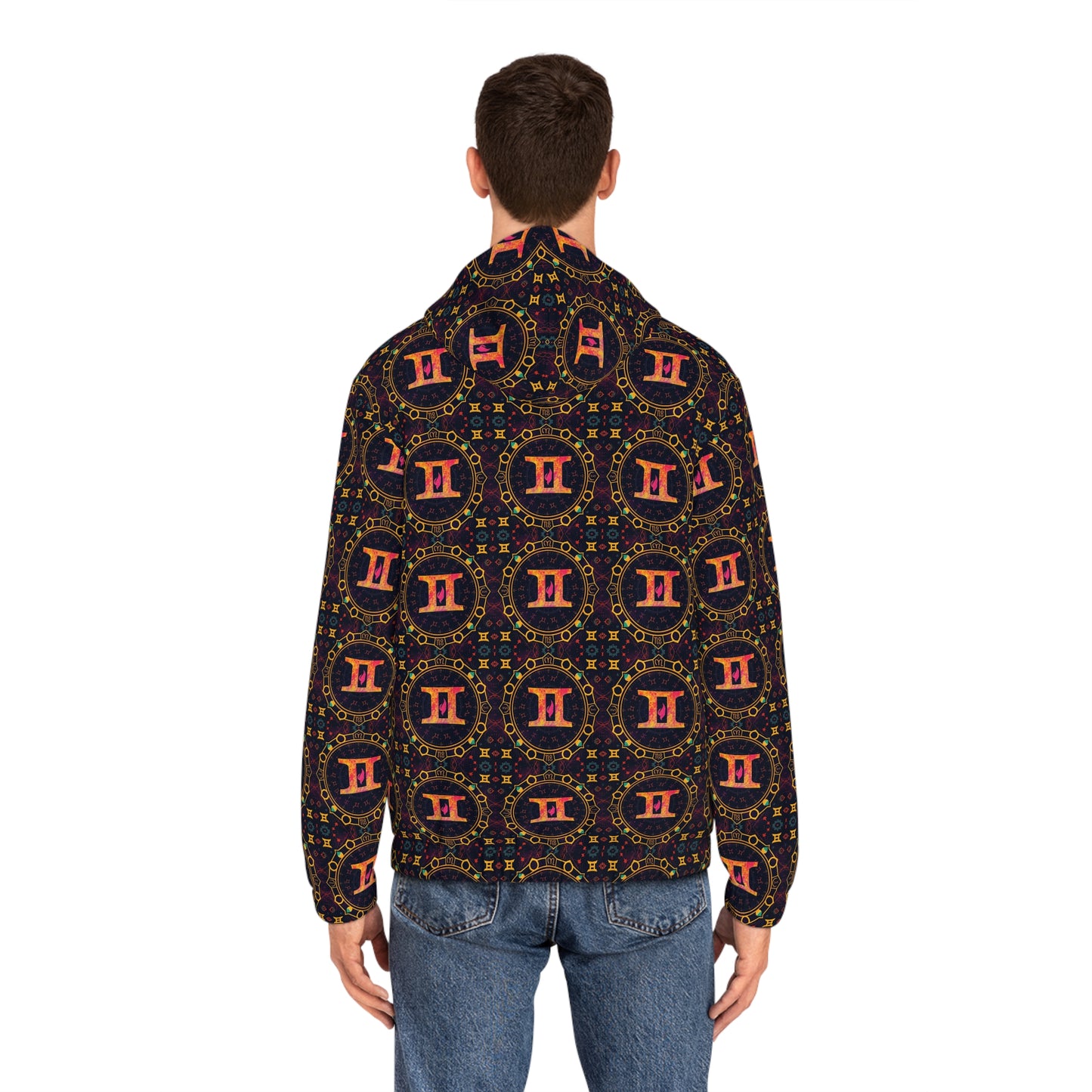 Full-Zip Hoodie (AOP), Gemini, Zodiac v4, Pattern