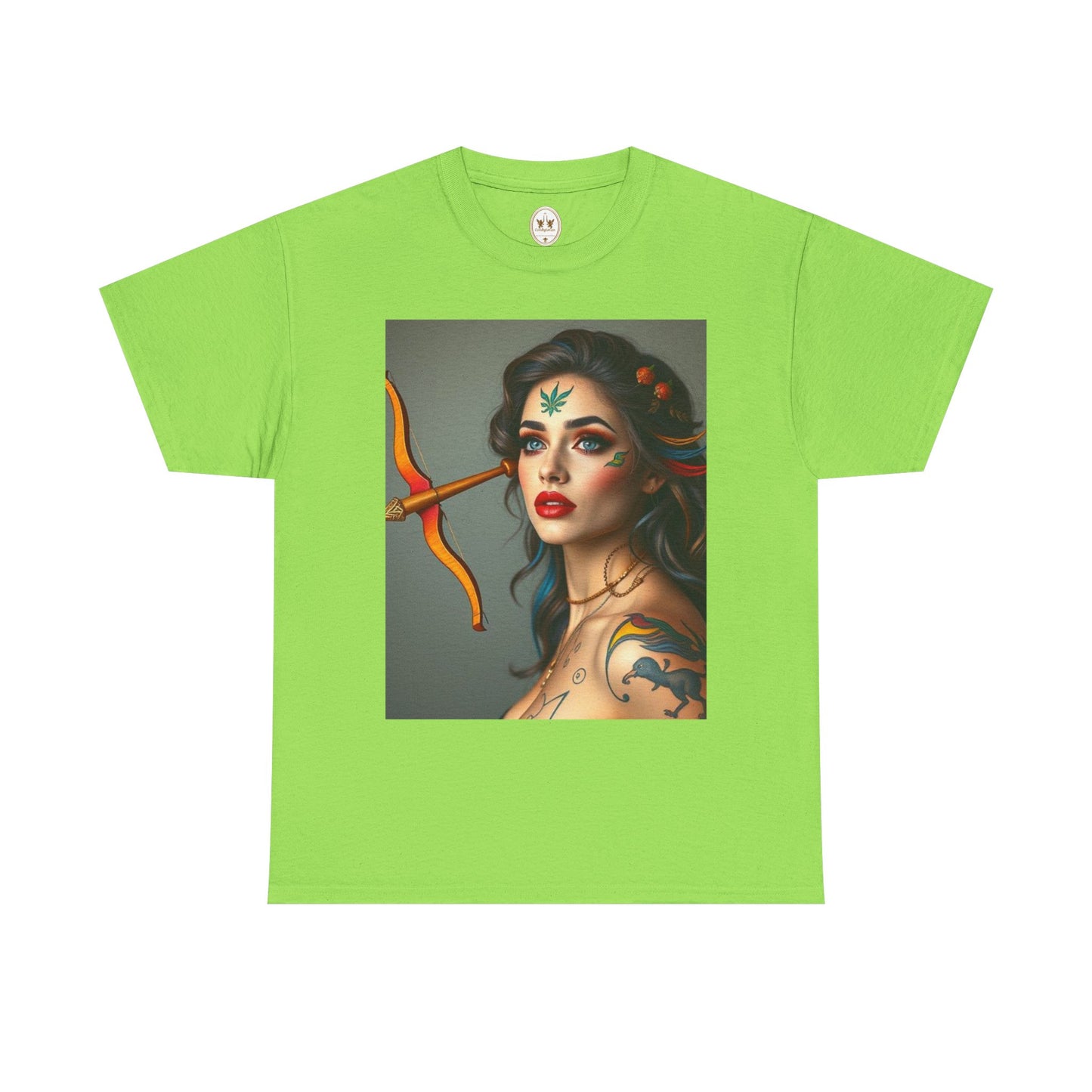 Unisex Heavy Cotton T-Shirt, Sagittarius, Zodiac v2, Sexy Art