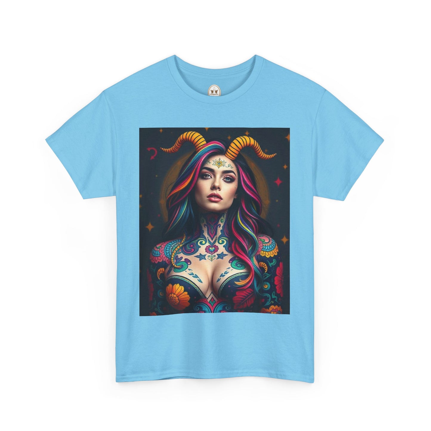 Unisex Heavy Cotton T-Shirt, Capricorn, Zodiac, Sexy Art