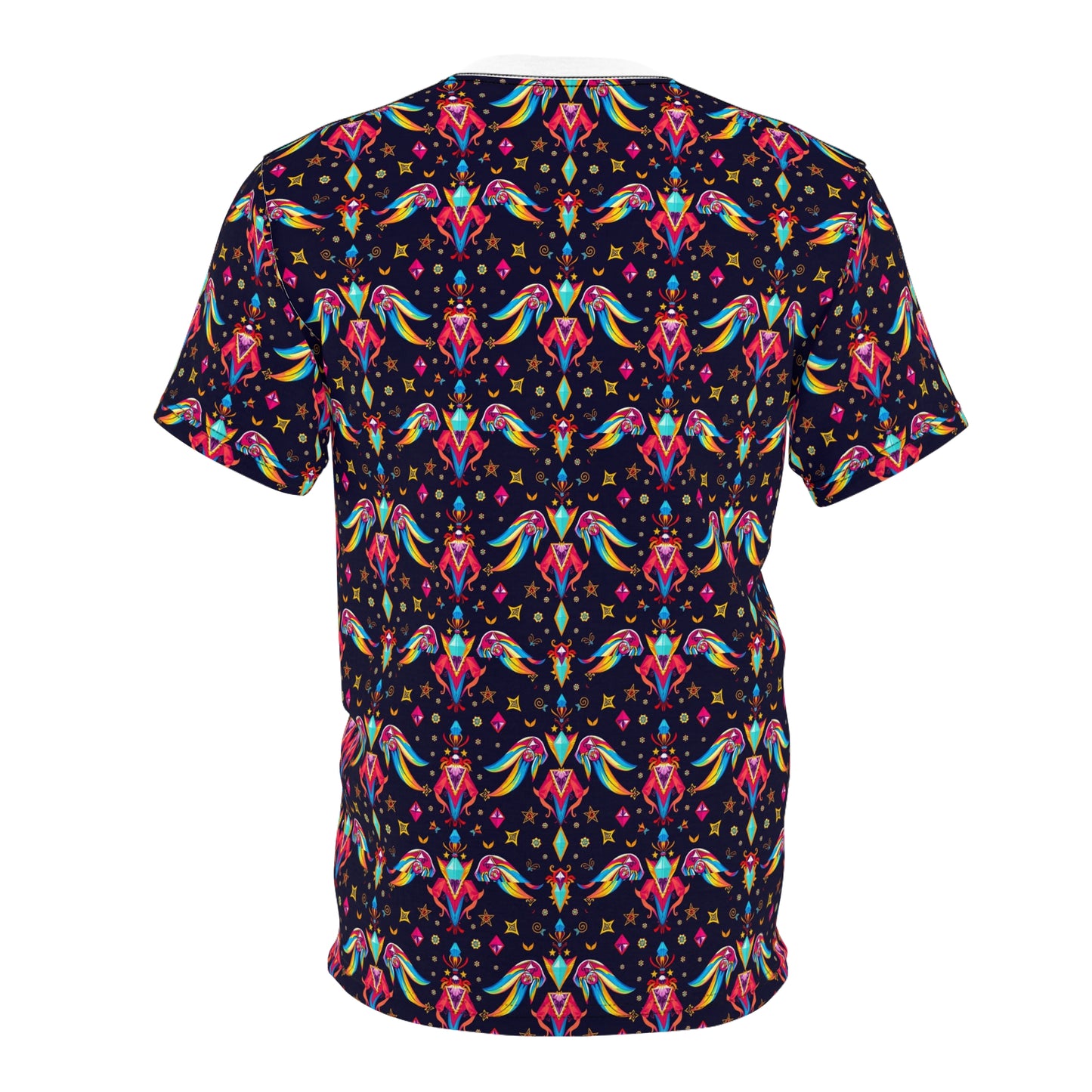 Unisex Cut & Sew T-Shirt, (AOP), Virgo, Zodiac, Jewels Pattern