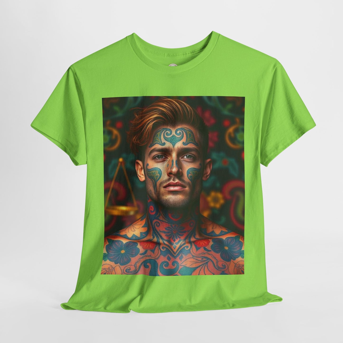Unisex Heavy Cotton T-Shirt, Libra, Zodiac, Sexy Art