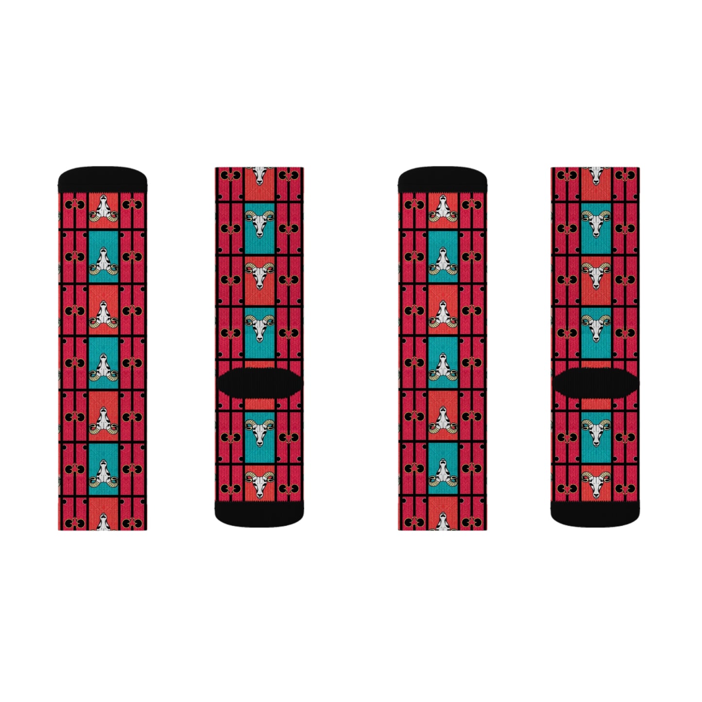 Sublimation Socks, Taurus, Zodiac v2, Shapes Pattern
