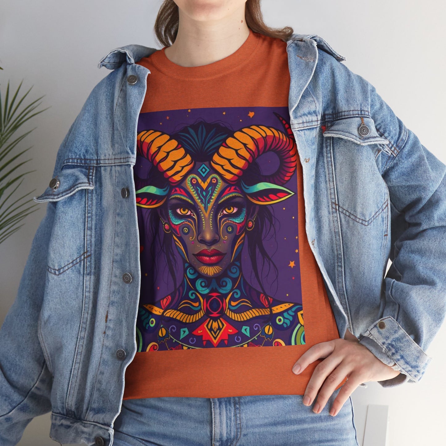 Unisex Heavy Cotton T-Shirt, Taurus, Zodiac v3, Sexy Art