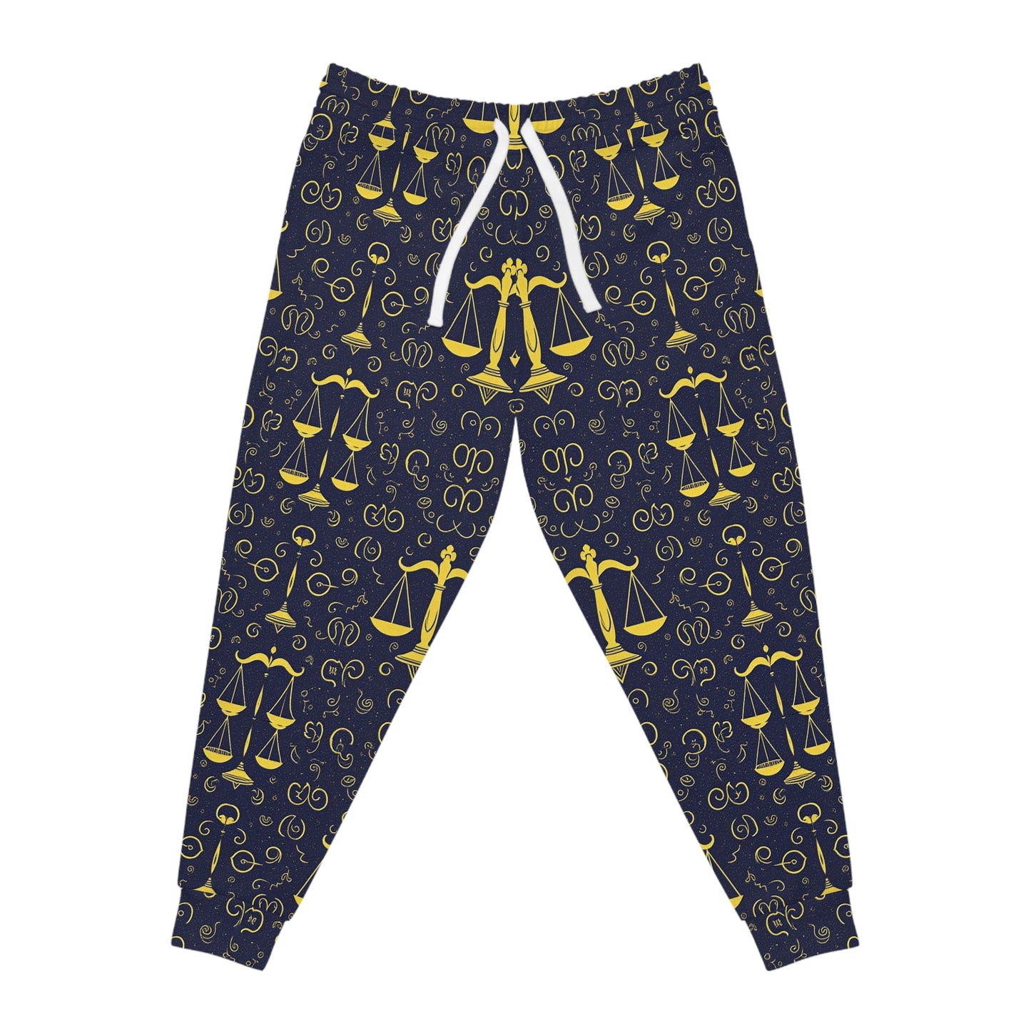 Athletic Joggers, Zodiac Design, Pattern, Libra, AOP