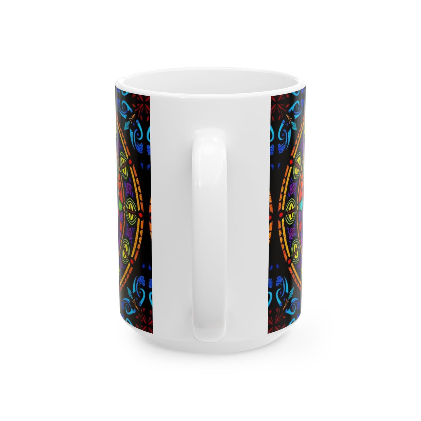 Ceramic Mug, (11oz, 15oz), Ceramic Coffee Mug, AOP, Glass Design v1, Scorpio Zodiac