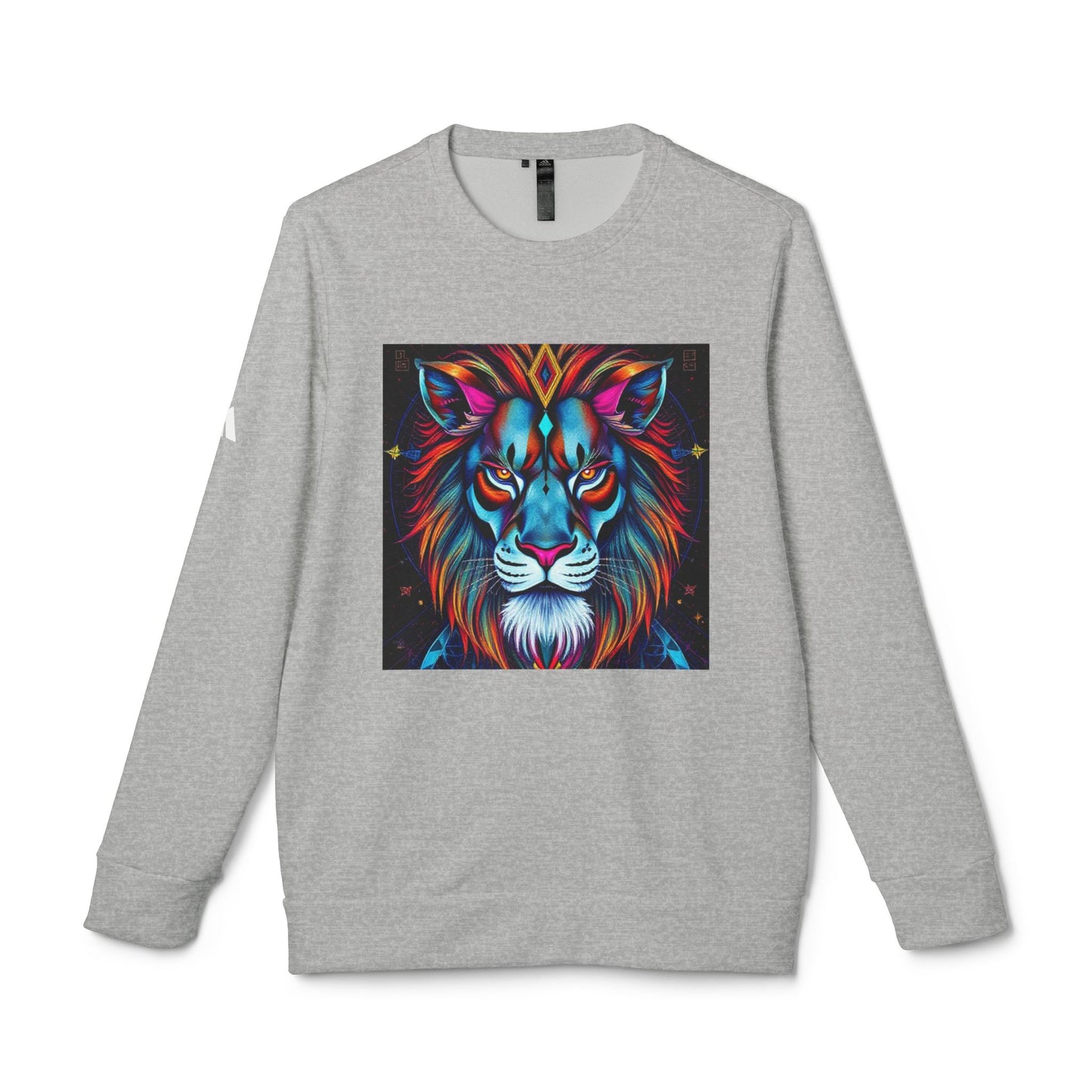 Adidas, Unisex Fleece Crewneck Sweatshirt, Leo, Pop Art v1, Zodiac