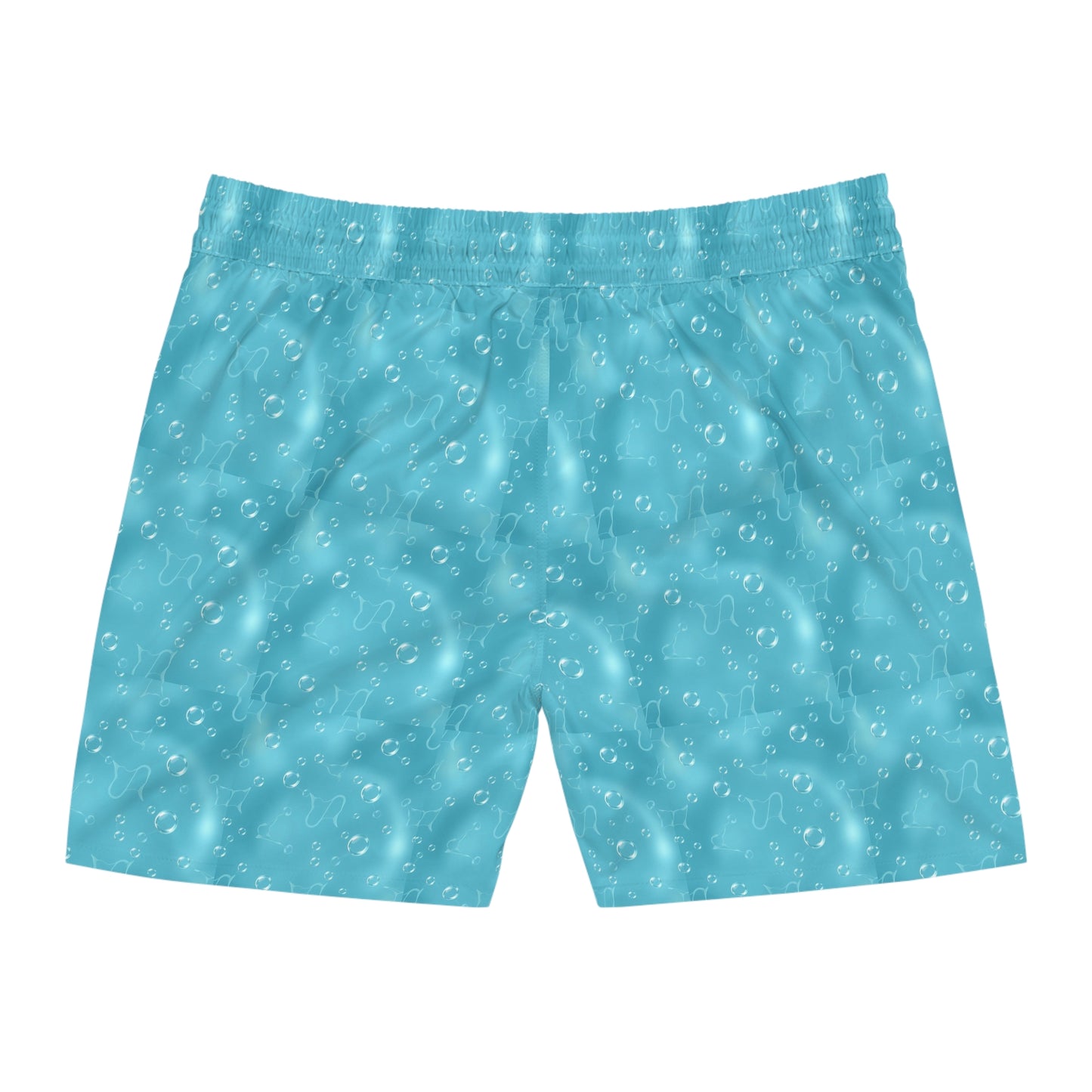 Men's Mid-Length Swim Shorts, (AOP), Aquarius, Zodiac v4, Bubble Pattern