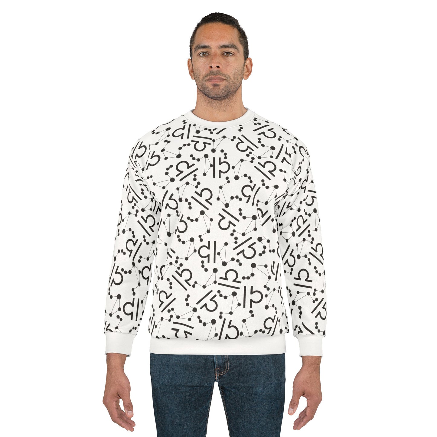 Zodiac AOP Unisex Sweatshirt Libra Zodiac Sign