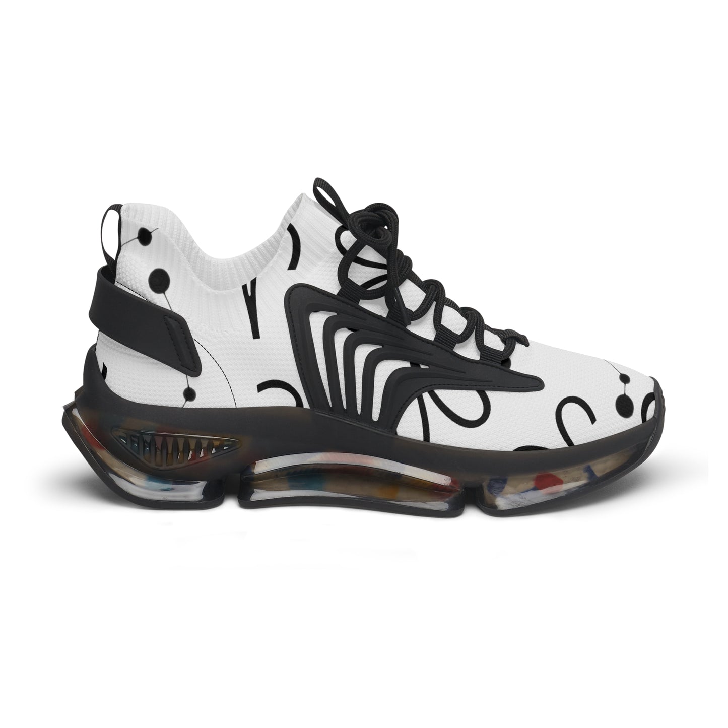 Women's Mesh Sneakers, Constellation & Symbol, Aries Zodiac Sign, AOP
