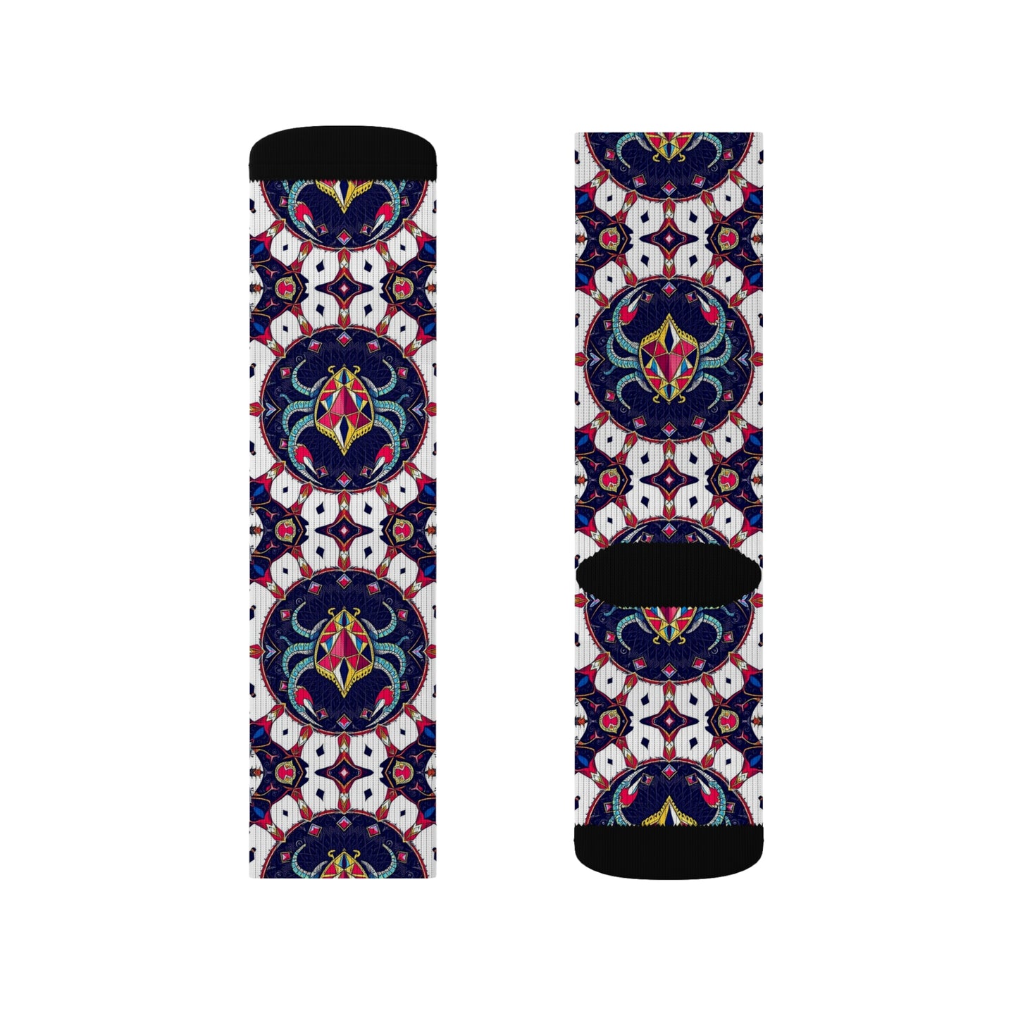 Sublimation Socks, Scorpio, Zodiac, Jewel Pattern