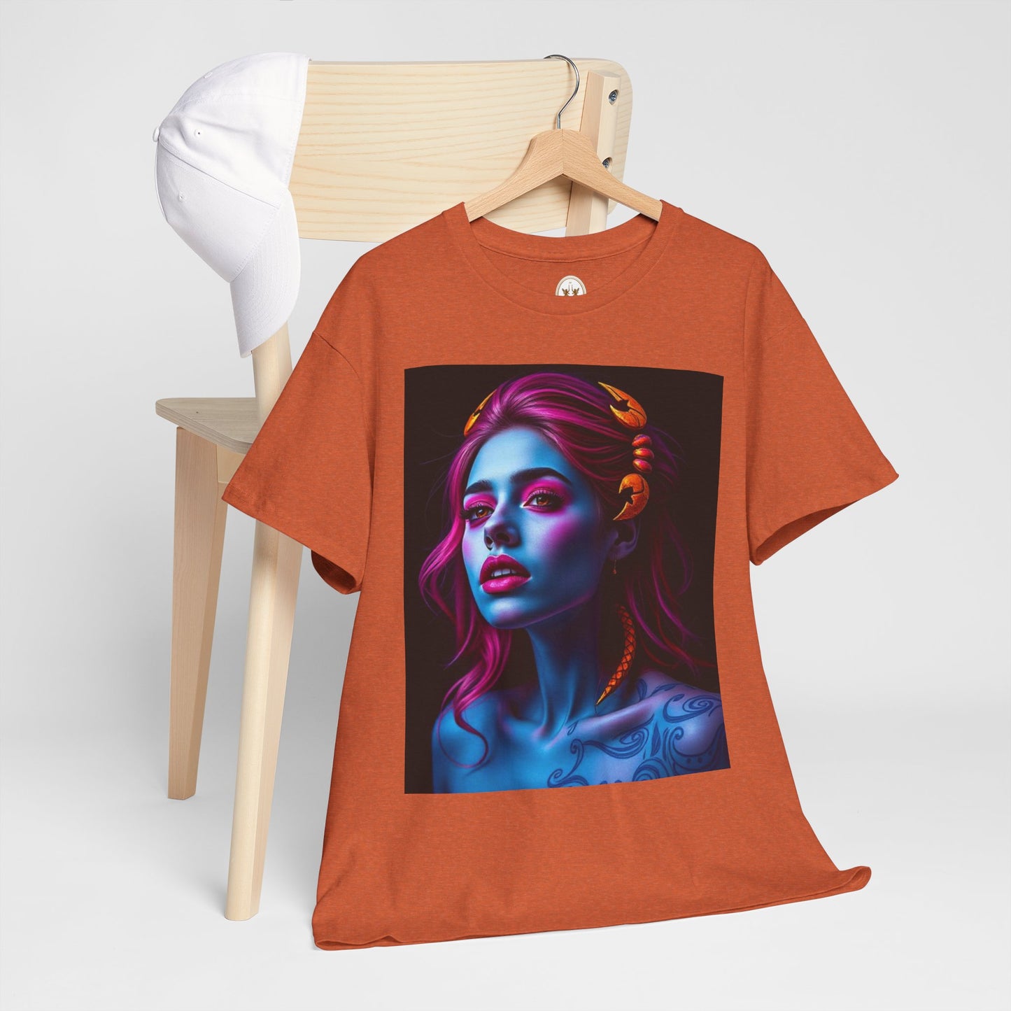 Unisex Heavy Cotton T-Shirt, Scorpio, Zodiac, Sexy Art