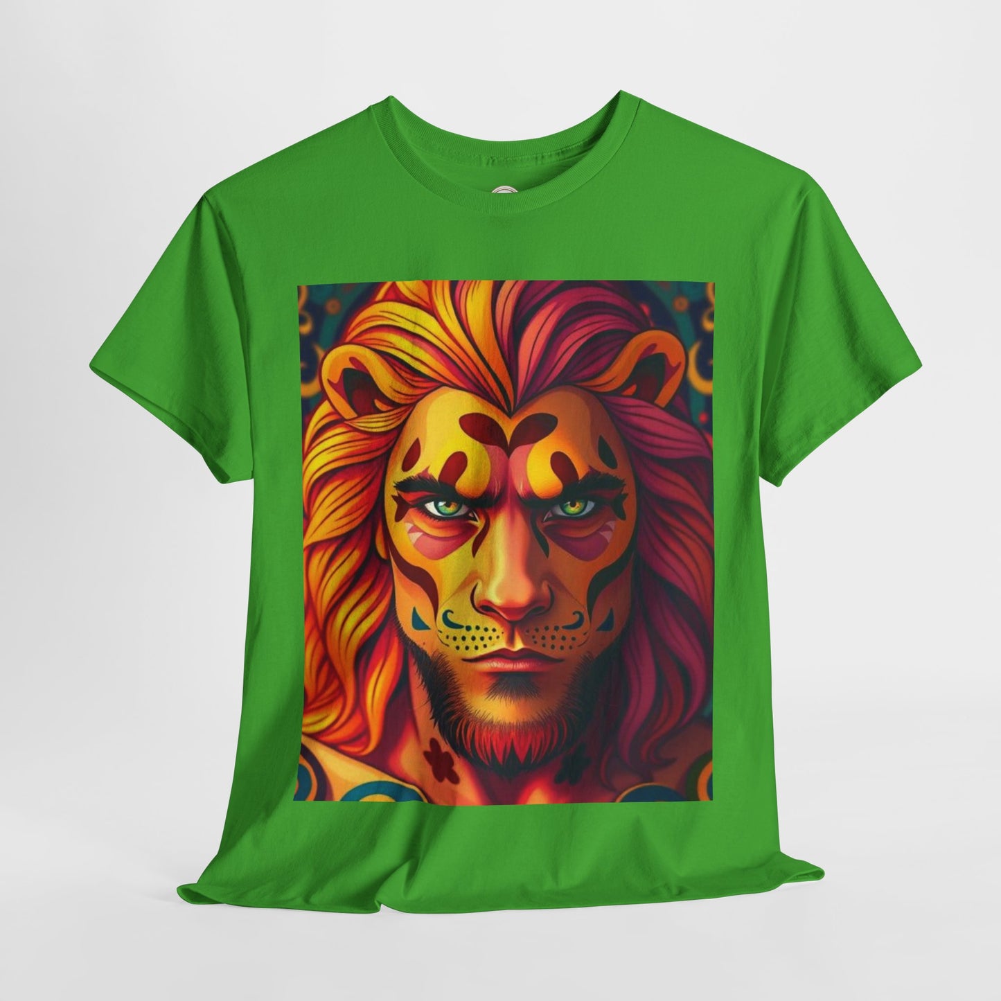 Unisex Heavy Cotton T-Shirt, Leo, Zodiac v2, Sexy Art